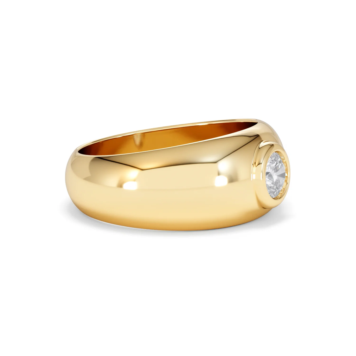 Men's Lab Diamond Signet Ring 0.50ct in18K Gold Vermeil H/SI - Image 23