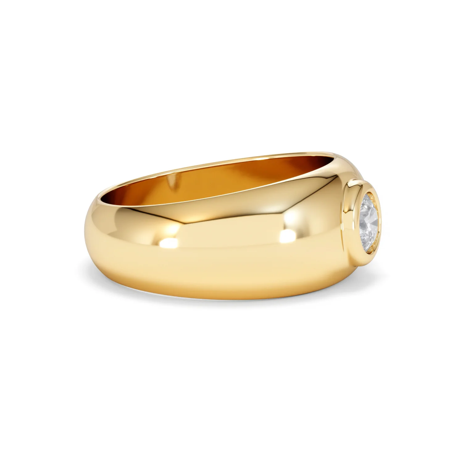 Men's Lab Diamond Signet Ring 0.50ct in18K Gold Vermeil H/SI - Image 25