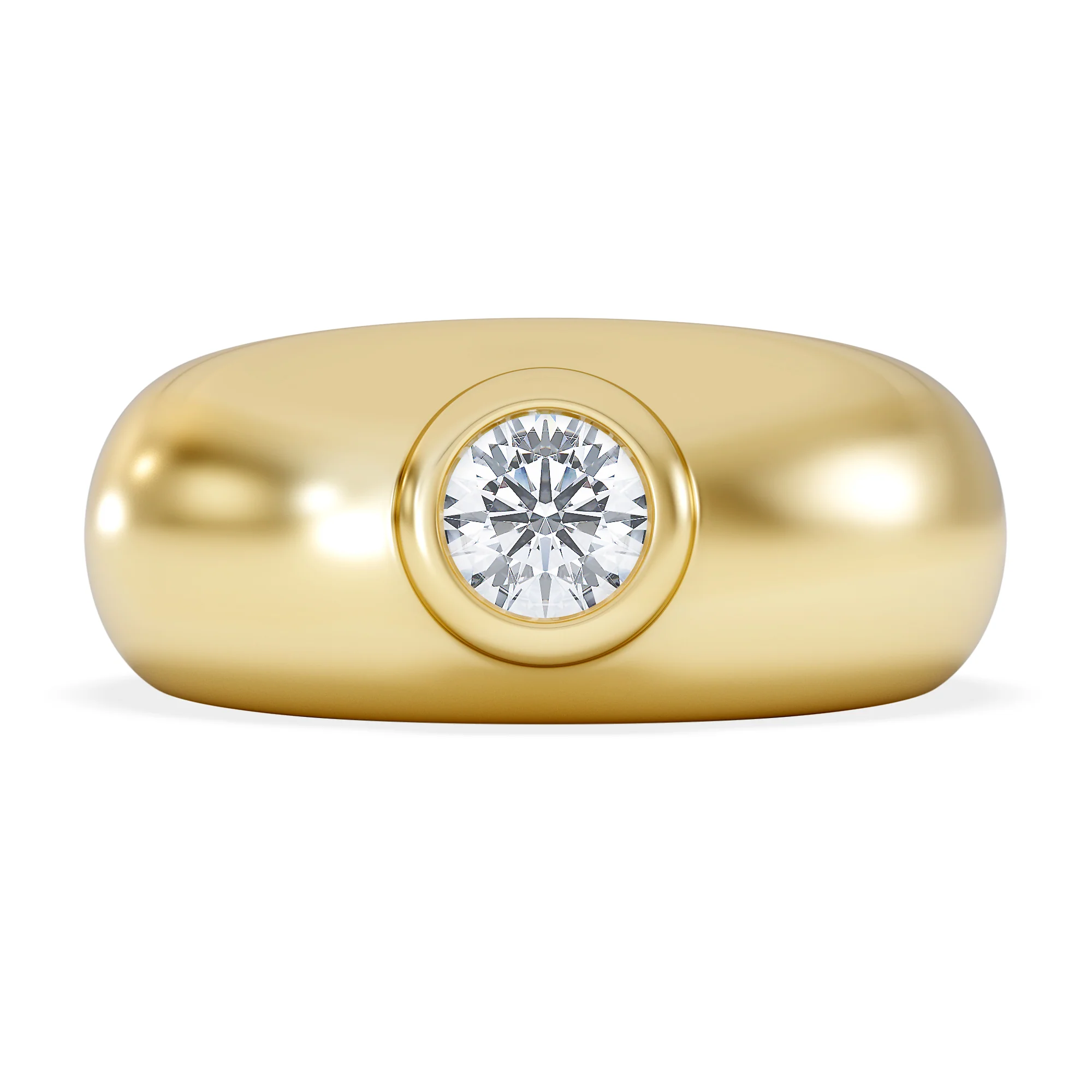 Men's Lab Diamond Signet Ring 0.50ct in18K Gold Vermeil H/SI - Image 3