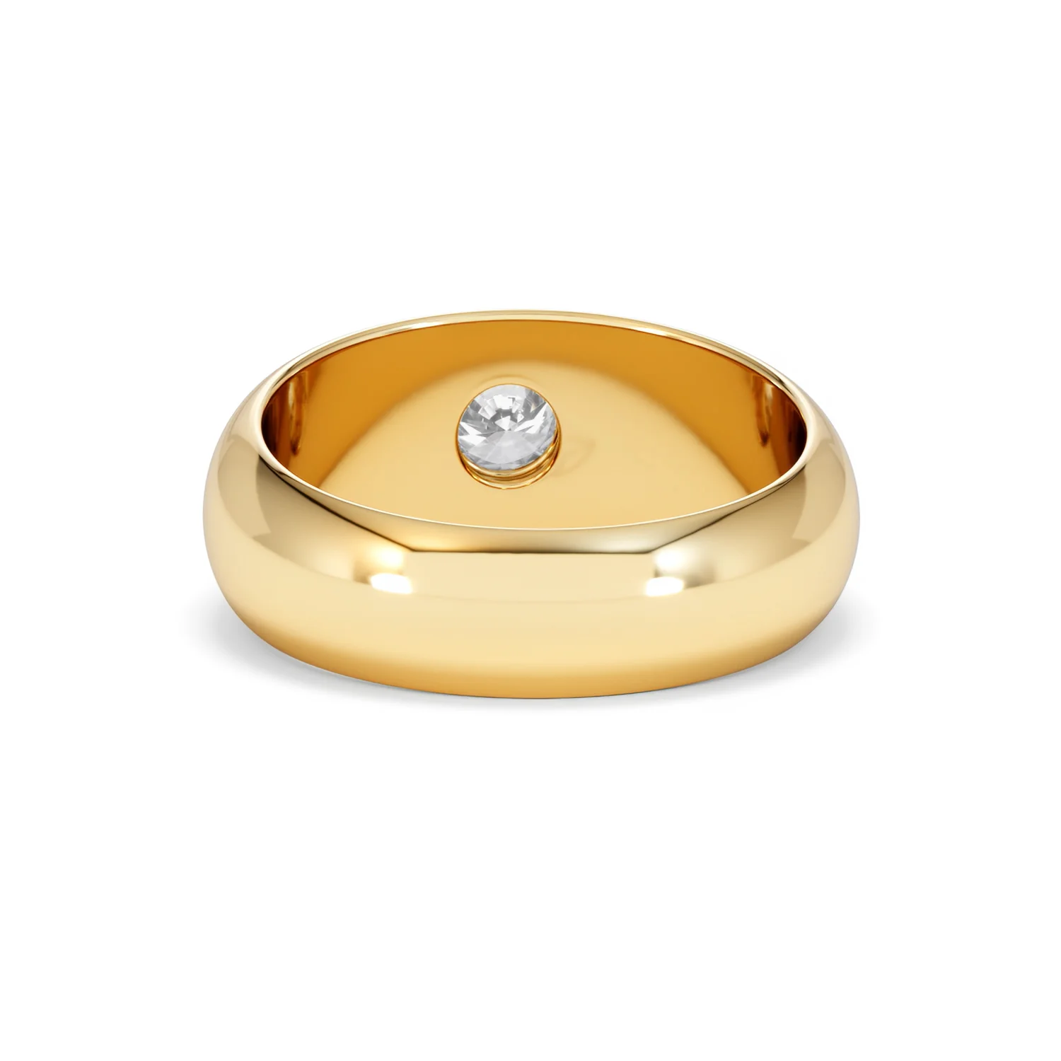 Men's Lab Diamond Signet Ring 0.50ct in18K Gold Vermeil H/SI - Image 51