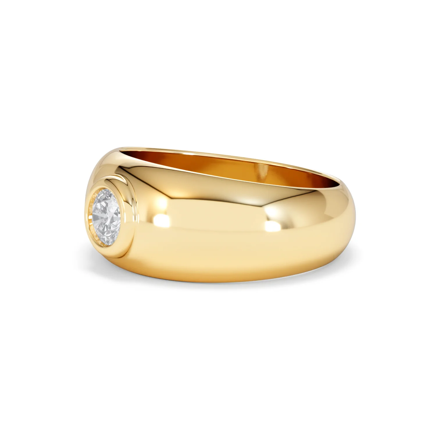 Men's Lab Diamond Signet Ring 0.50ct in18K Gold Vermeil H/SI - Image 78