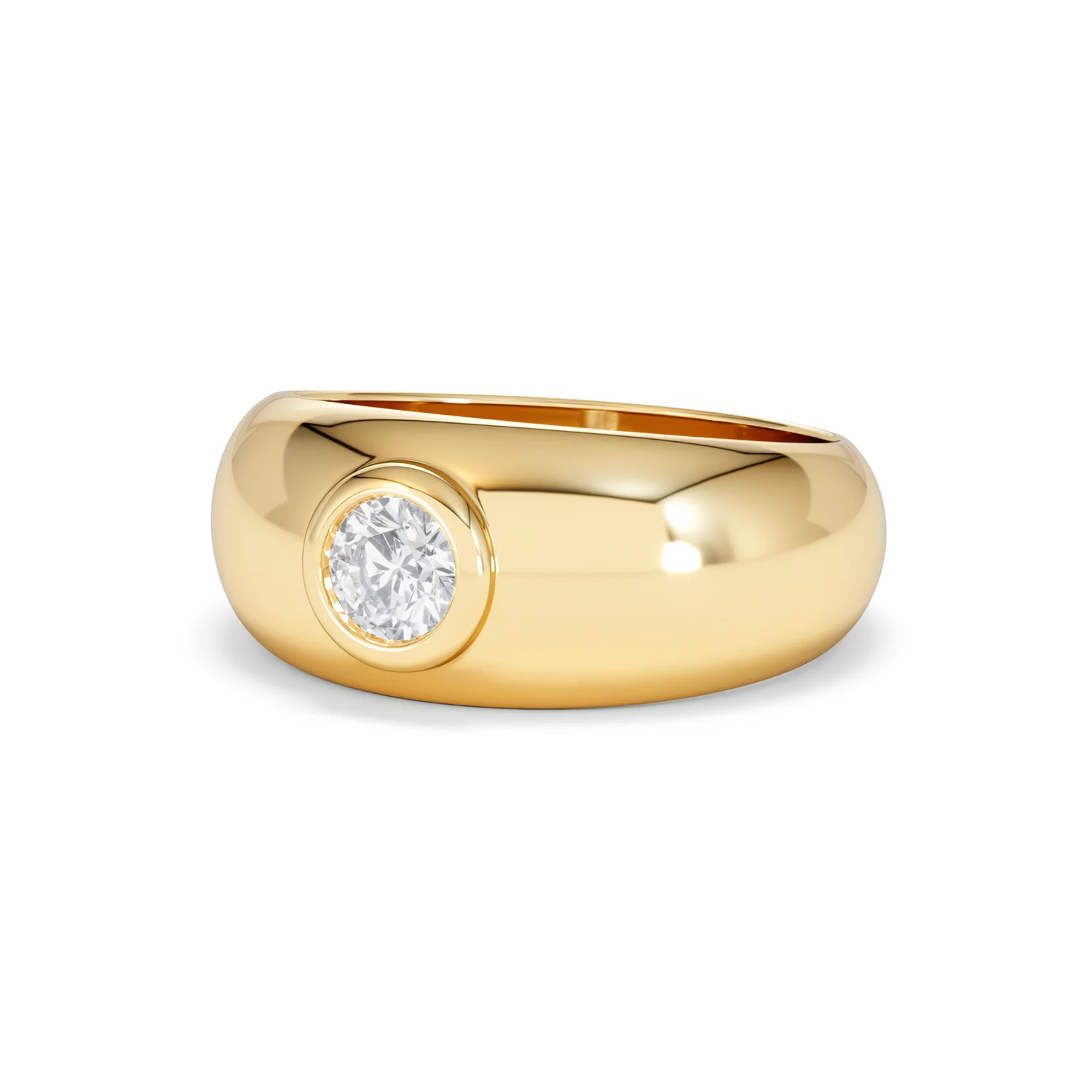 Men's Lab Diamond Signet Ring 0.50ct in18K Gold Vermeil H/SI - Image 84