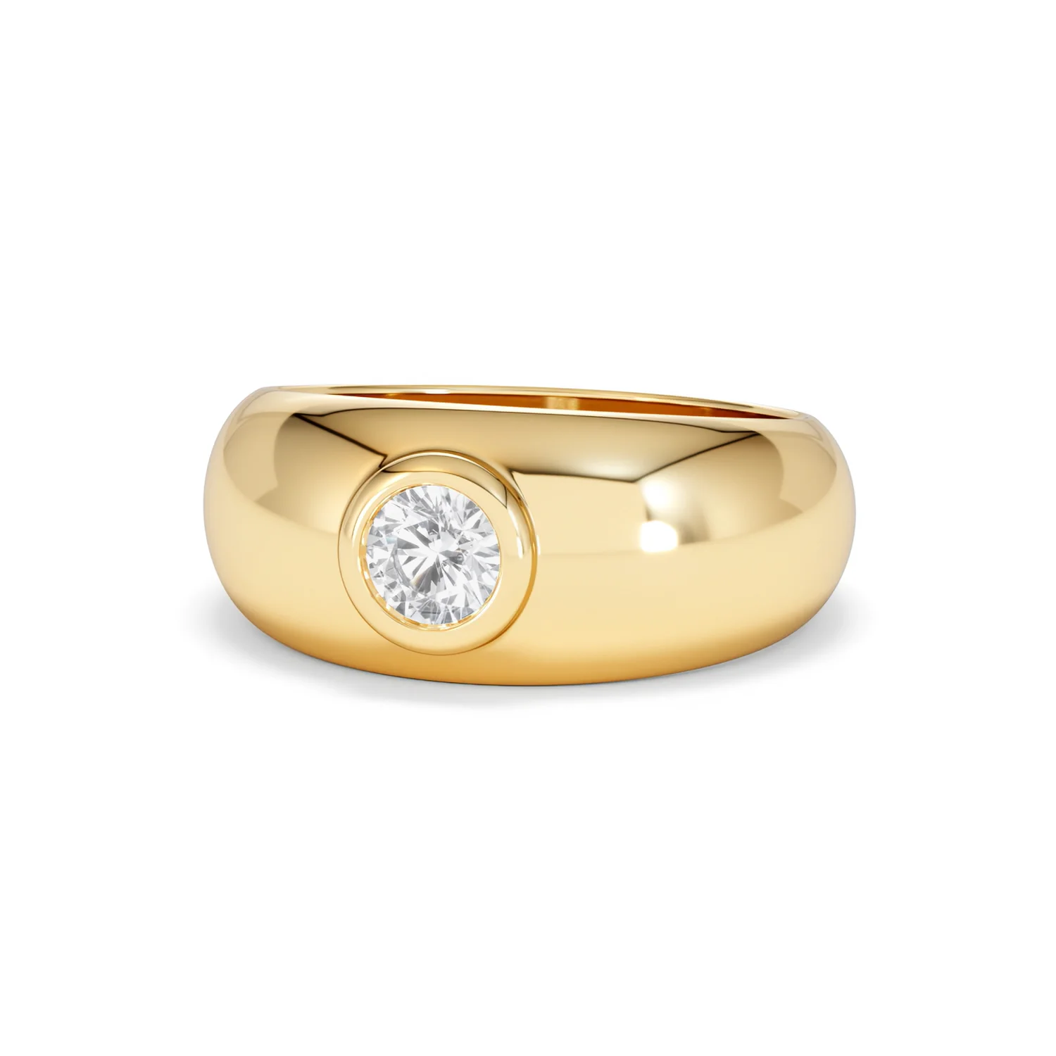 Men's Lab Diamond Signet Ring 0.50ct in18K Gold Vermeil H/SI - Image 86