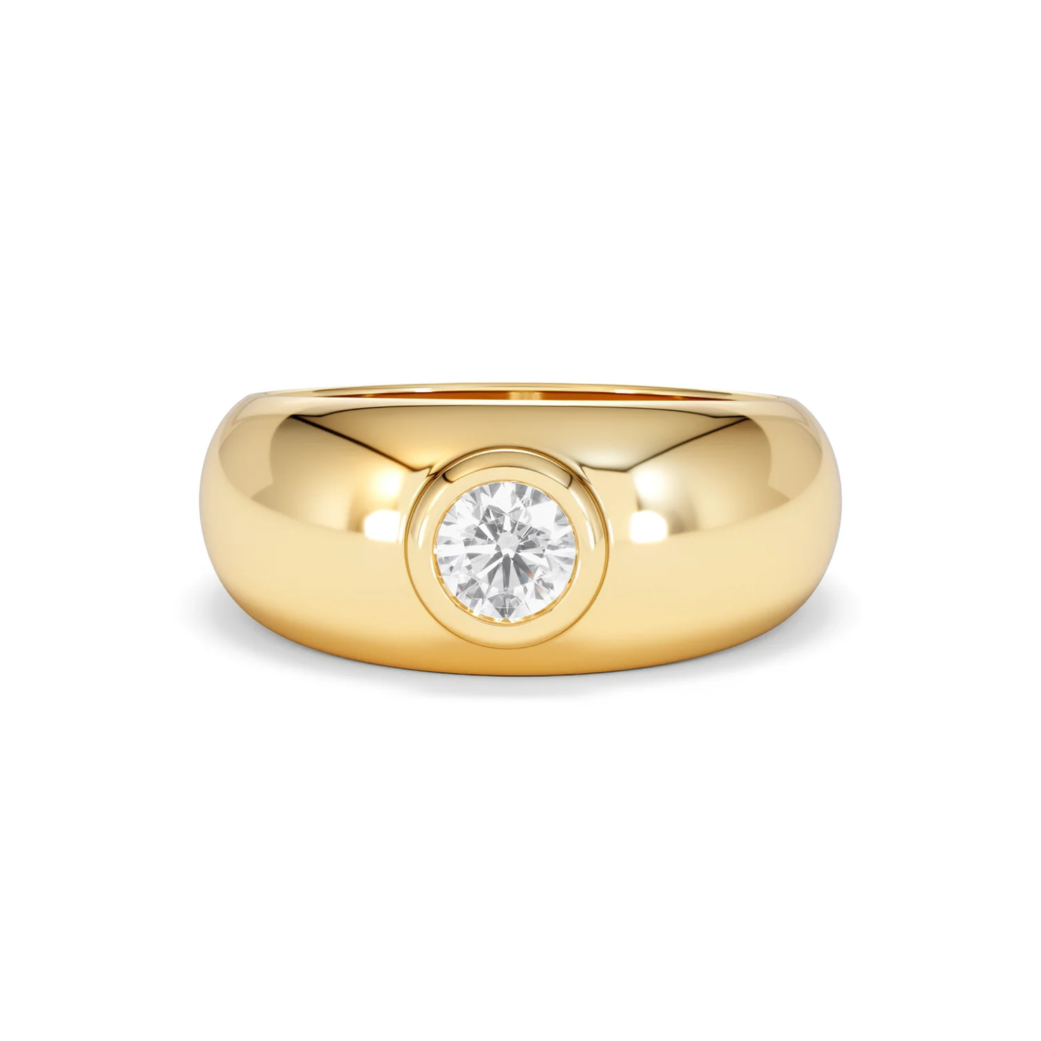 Men's Lab Diamond Signet Ring 0.50ct in18K Gold Vermeil H/SI - Image 89