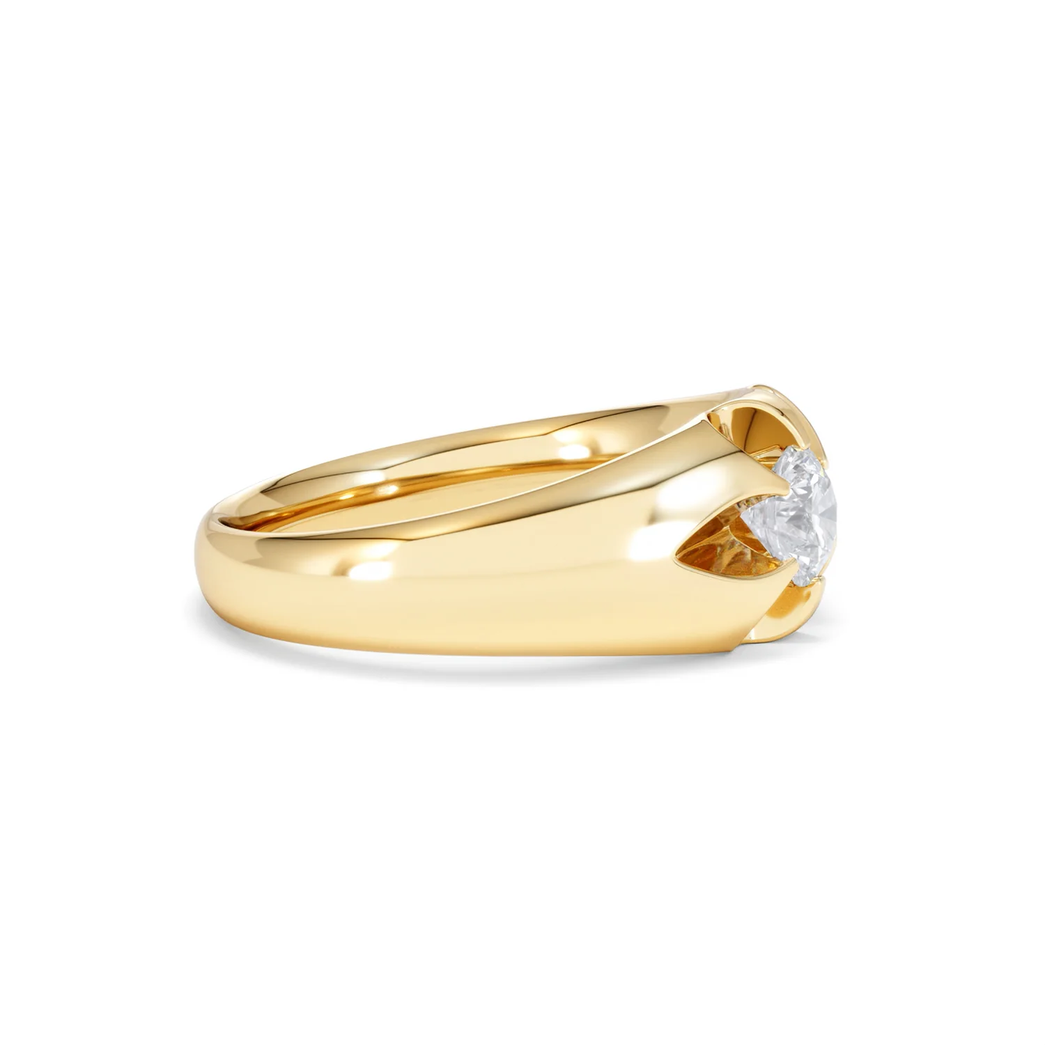 Men's Lab Diamond Signet Ring 0.50ct Round Cut in 18K Gold Vermeil - Image 23
