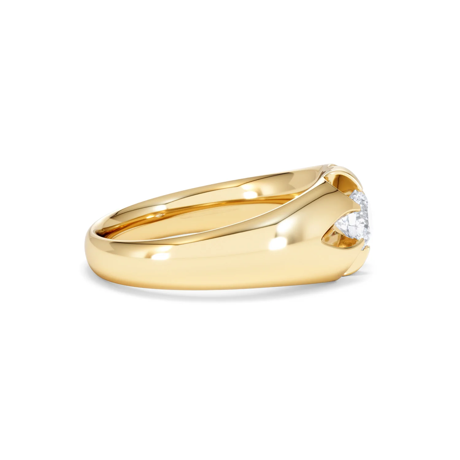 Men's Lab Diamond Signet Ring 0.50ct Round Cut in 18K Gold Vermeil - Image 26