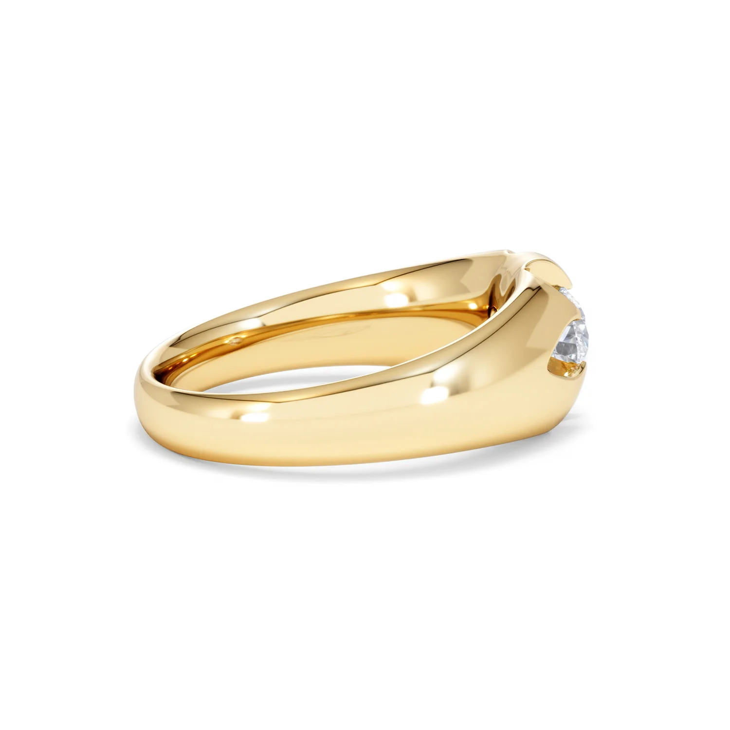 Men's Lab Diamond Signet Ring 0.50ct Round Cut in 18K Gold Vermeil - Image 30