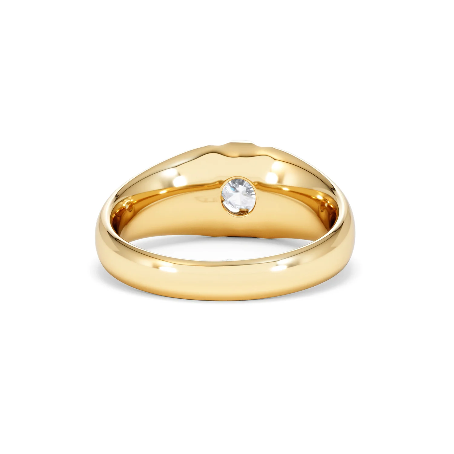 Men's Lab Diamond Signet Ring 0.50ct Round Cut in 18K Gold Vermeil - Image 46