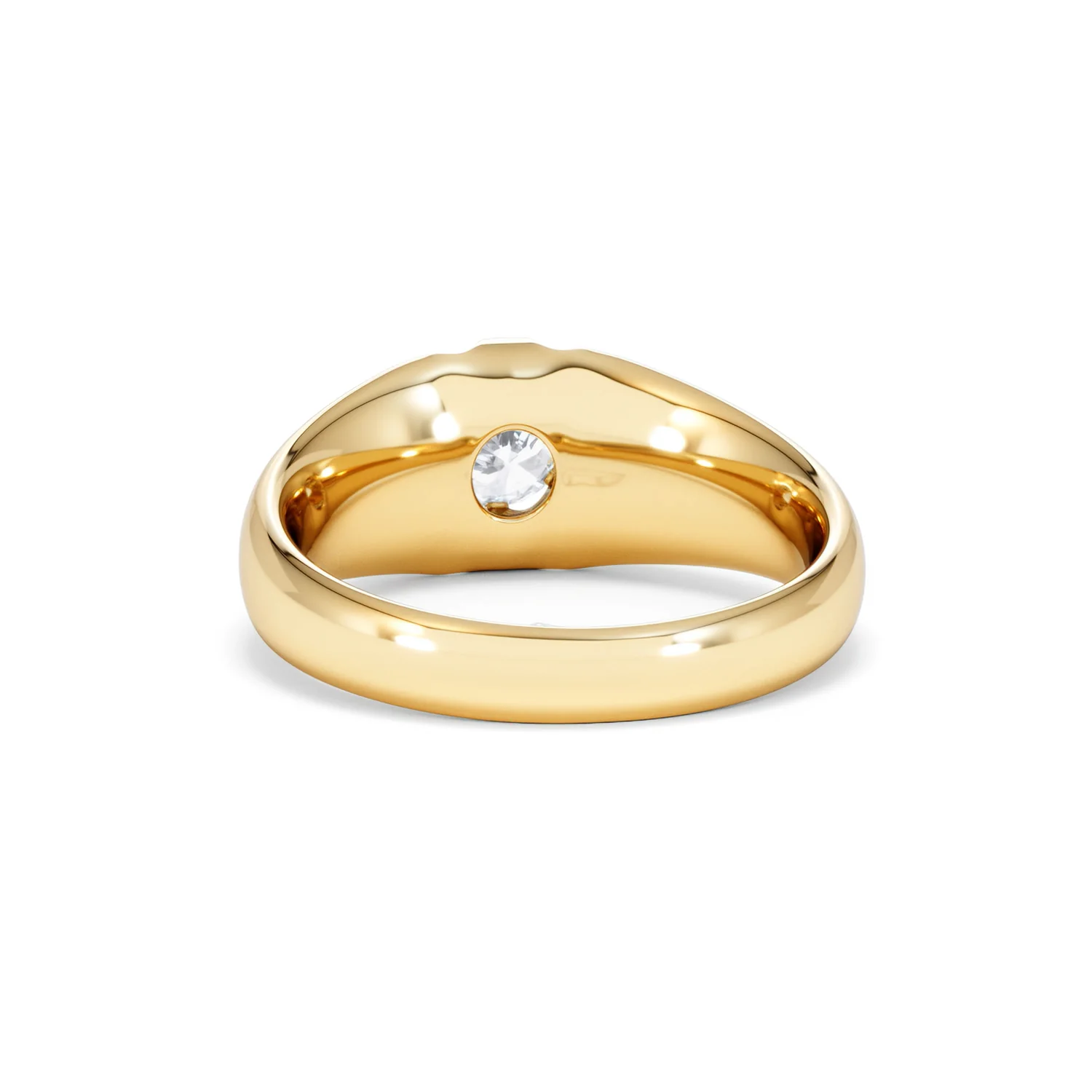 Men's Lab Diamond Signet Ring 0.50ct Round Cut in 18K Gold Vermeil - Image 50
