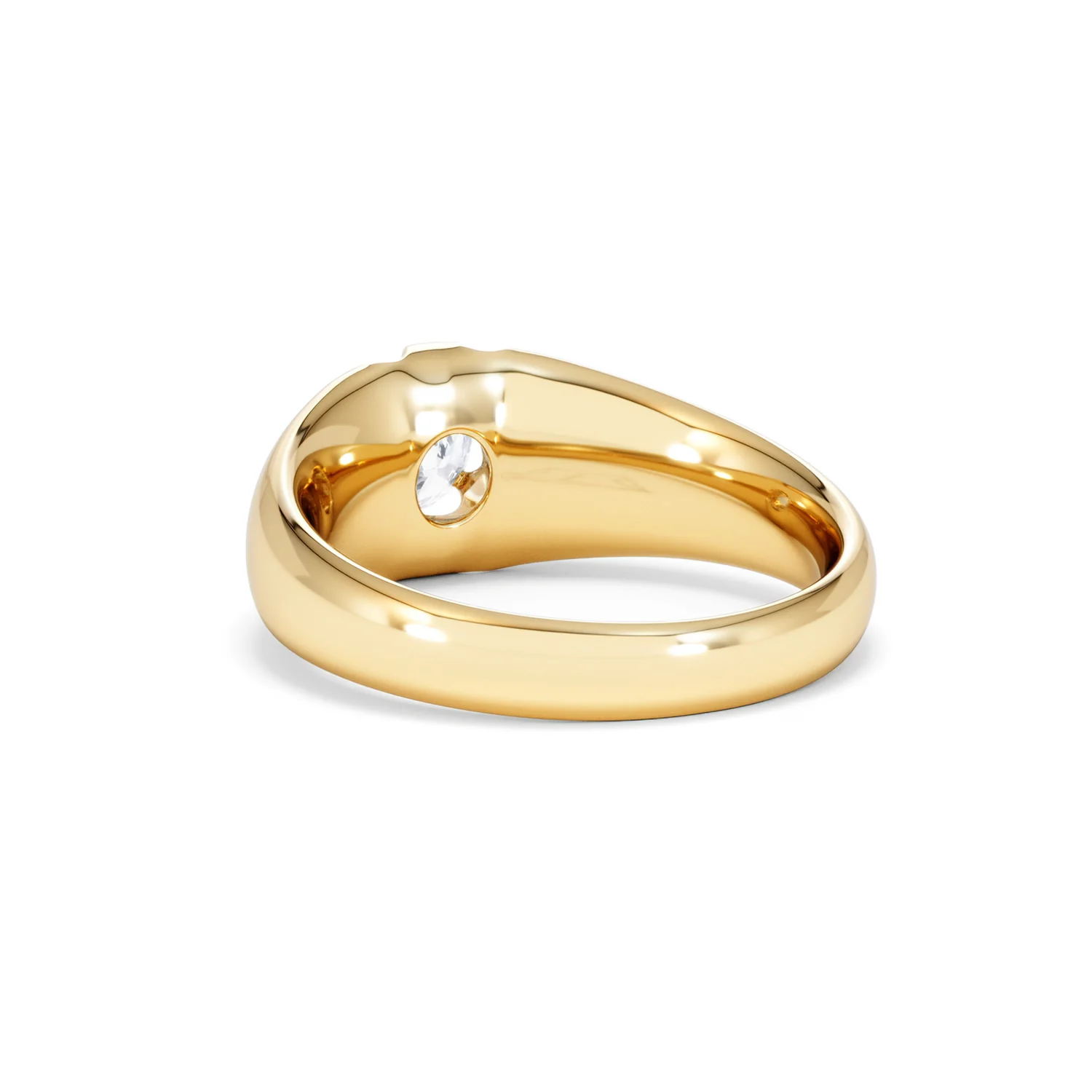 Men's Lab Diamond Signet Ring 0.50ct Round Cut in 18K Gold Vermeil - Image 54