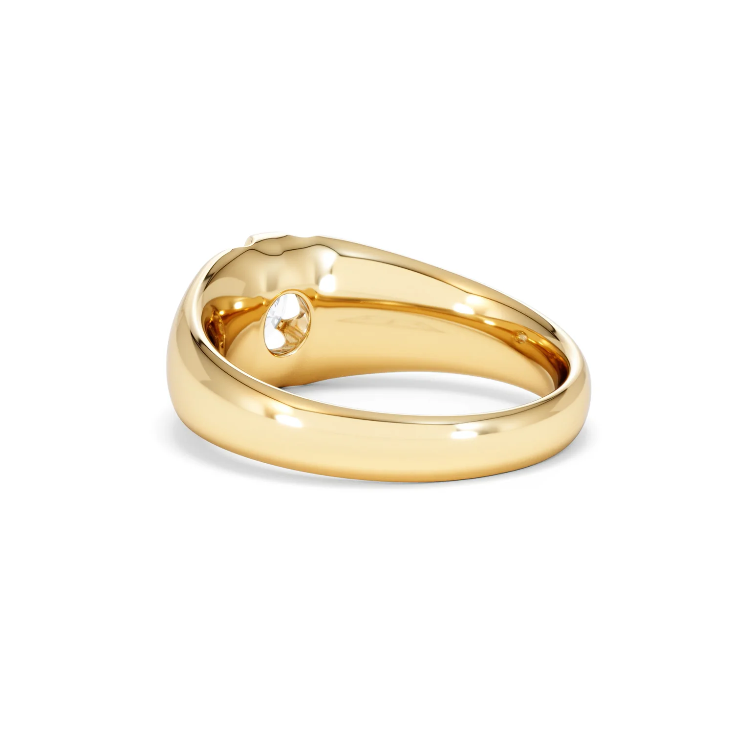 Men's Lab Diamond Signet Ring 0.50ct Round Cut in 18K Gold Vermeil - Image 56
