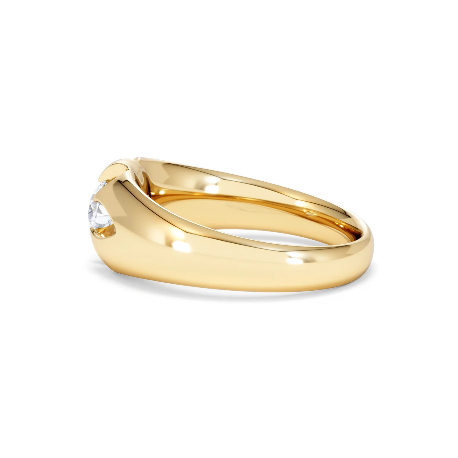 Men's Lab Diamond Signet Ring 0.50ct Round Cut in 18K Gold Vermeil - Image 66