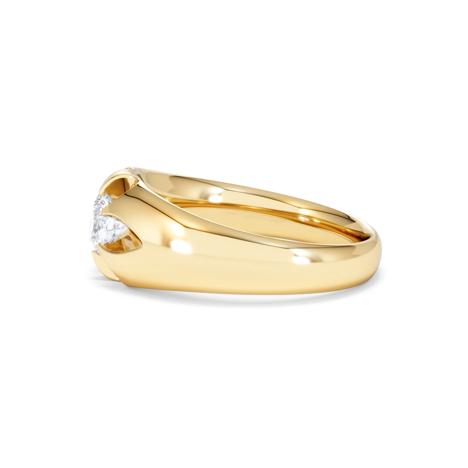 Men's Lab Diamond Signet Ring 0.50ct Round Cut in 18K Gold Vermeil - Image 70