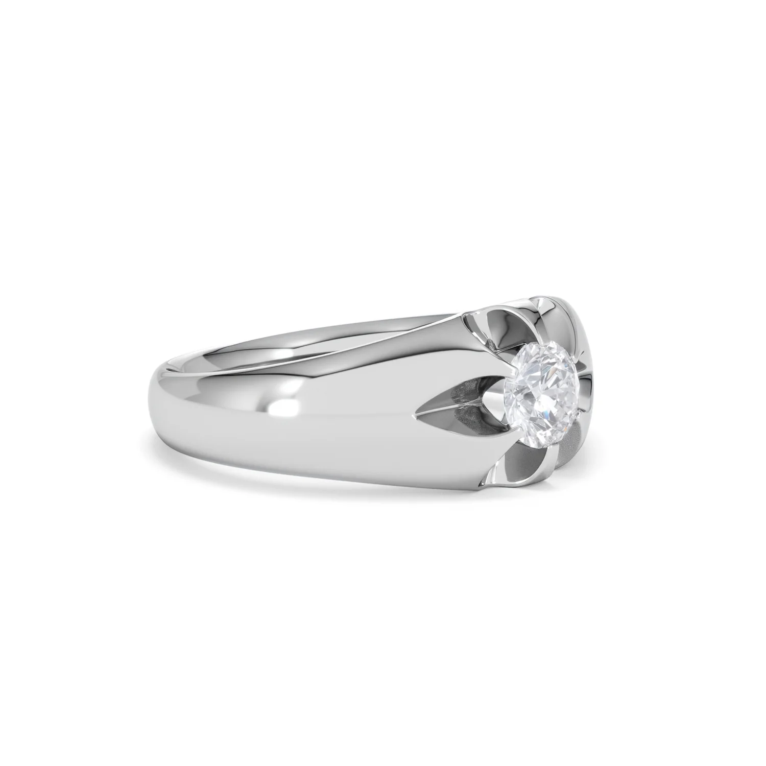 Men's Lab Diamond Signet Ring 0.50ct Round Cut in 925 Silver - Image 18