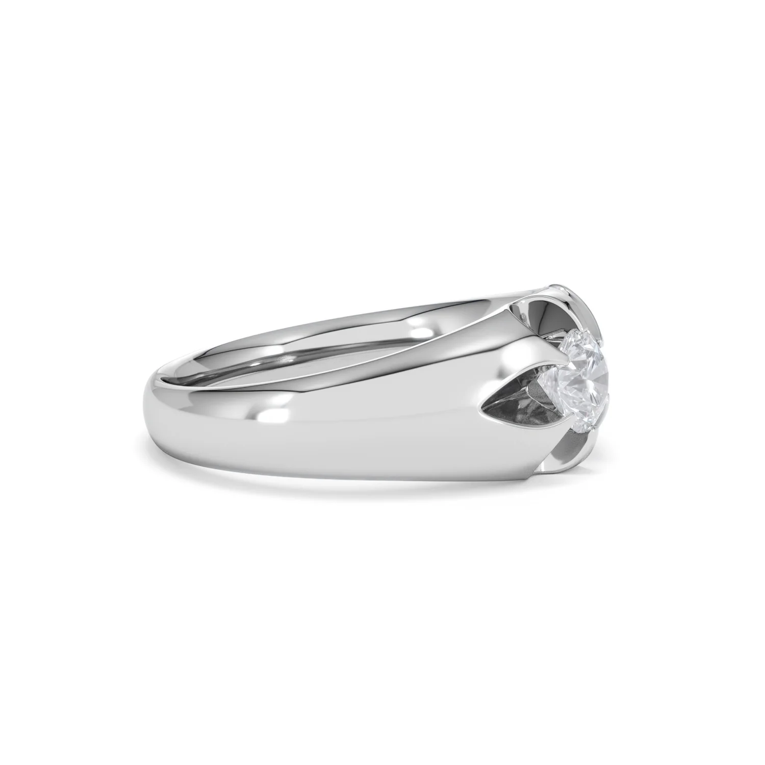 Men's Lab Diamond Signet Ring 0.50ct Round Cut in 925 Silver - Image 22