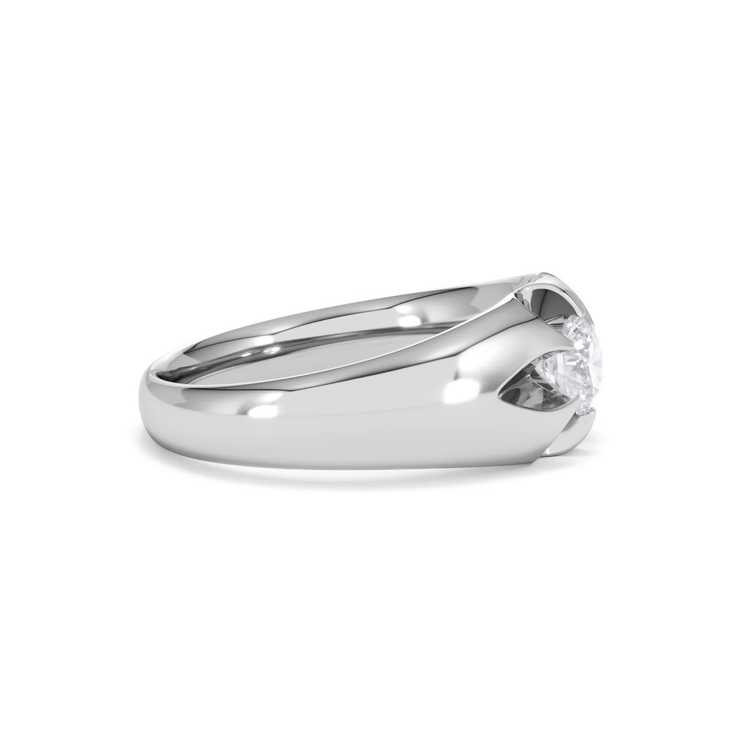 Men's Lab Diamond Signet Ring 0.50ct Round Cut in 925 Silver - Image 24