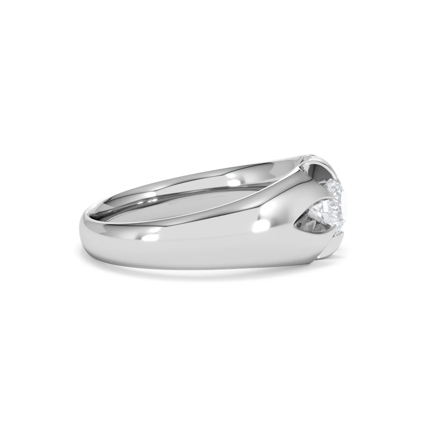 Men's Lab Diamond Signet Ring 0.50ct Round Cut in 925 Silver - Image 25