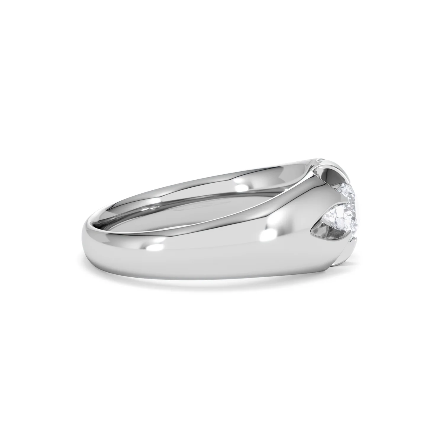 Men's Lab Diamond Signet Ring 0.50ct Round Cut in 925 Silver - Image 26