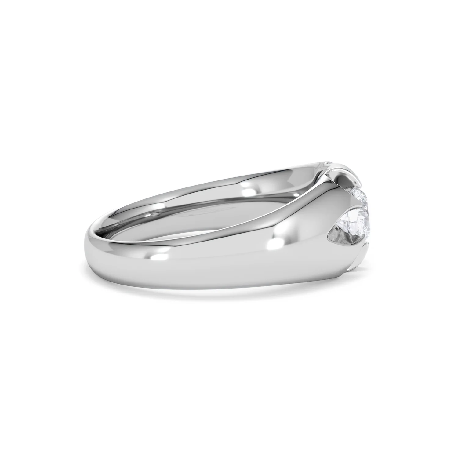 Men's Lab Diamond Signet Ring 0.50ct Round Cut in 925 Silver - Image 27
