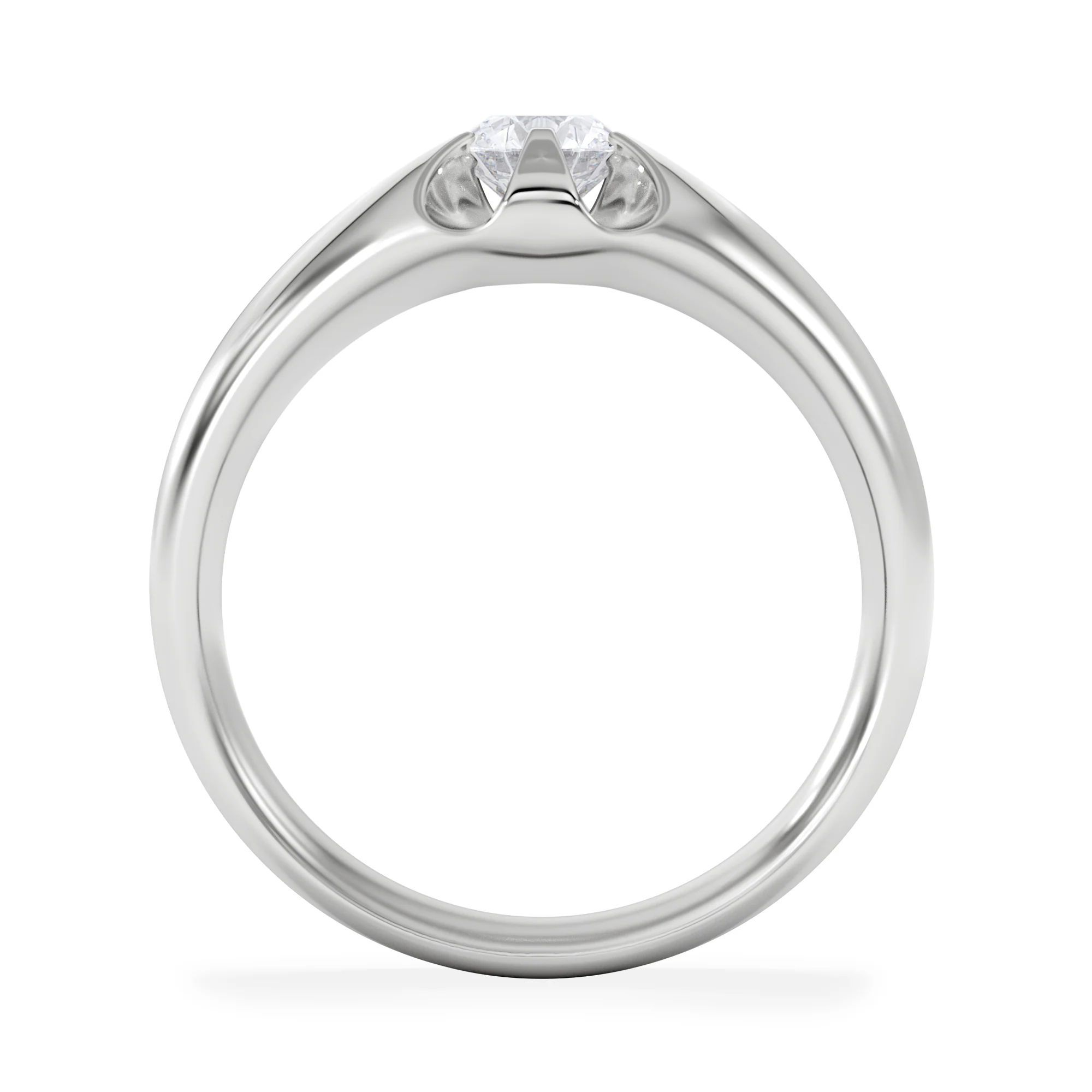 Men's Lab Diamond Signet Ring 0.50ct Round Cut in 925 Silver - Image 3