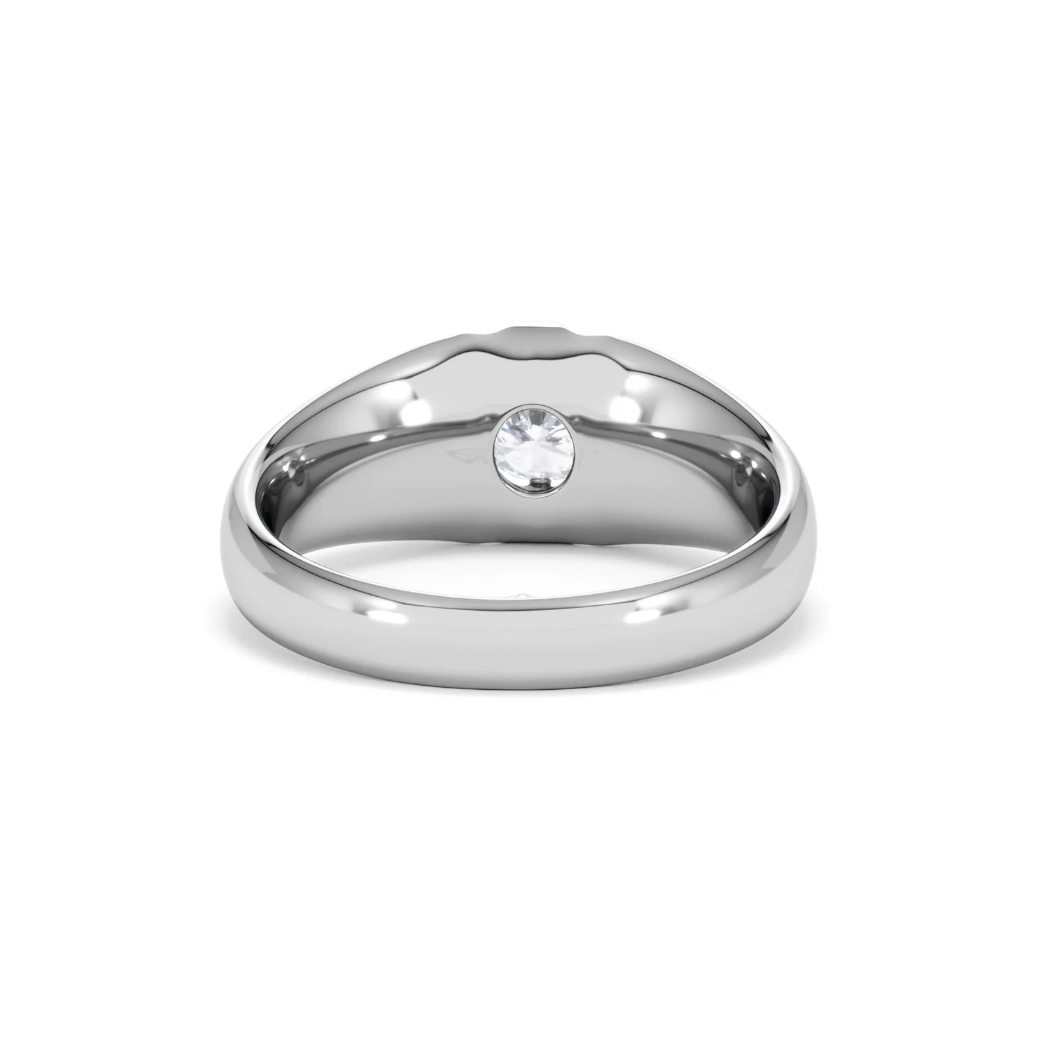 Men's Lab Diamond Signet Ring 0.50ct Round Cut in 925 Silver - Image 47