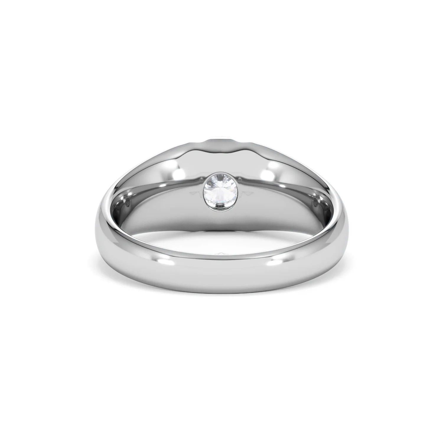 Men's Lab Diamond Signet Ring 0.50ct Round Cut in 925 Silver - Image 48
