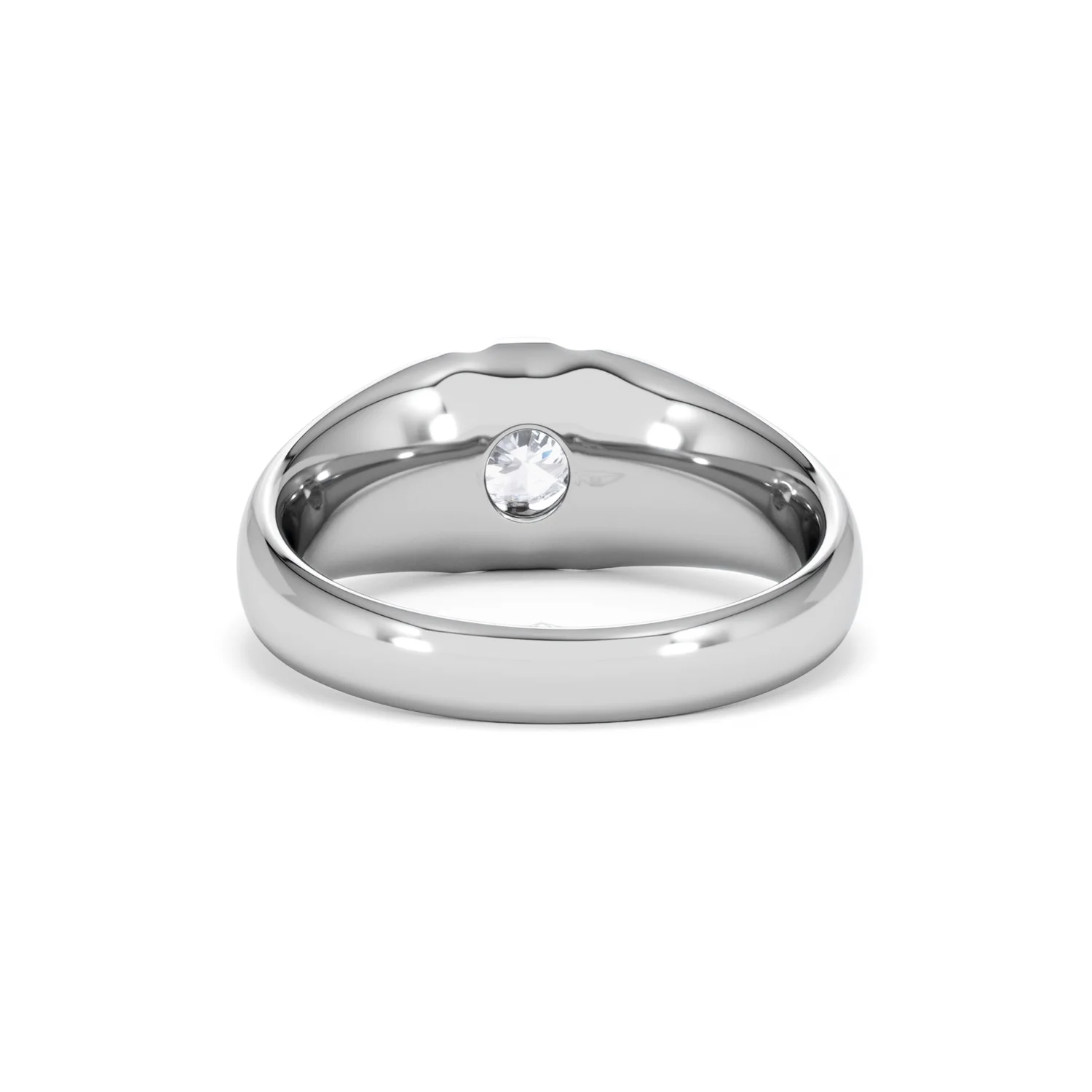 Men's Lab Diamond Signet Ring 0.50ct Round Cut in 925 Silver - Image 49