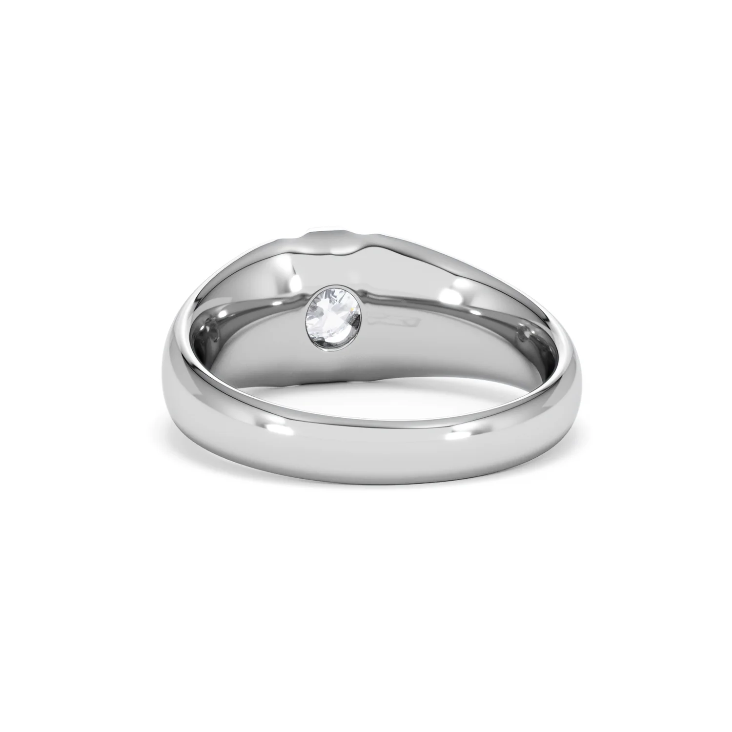 Men's Lab Diamond Signet Ring 0.50ct Round Cut in 925 Silver - Image 51