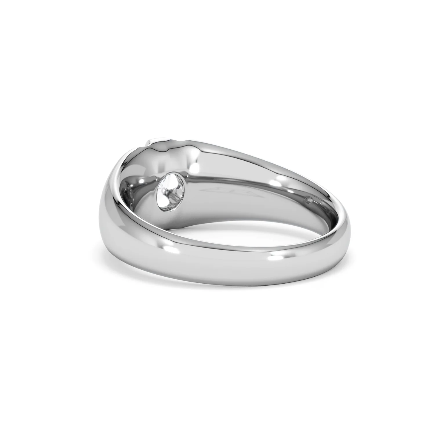 Men's Lab Diamond Signet Ring 0.50ct Round Cut in 925 Silver - Image 56