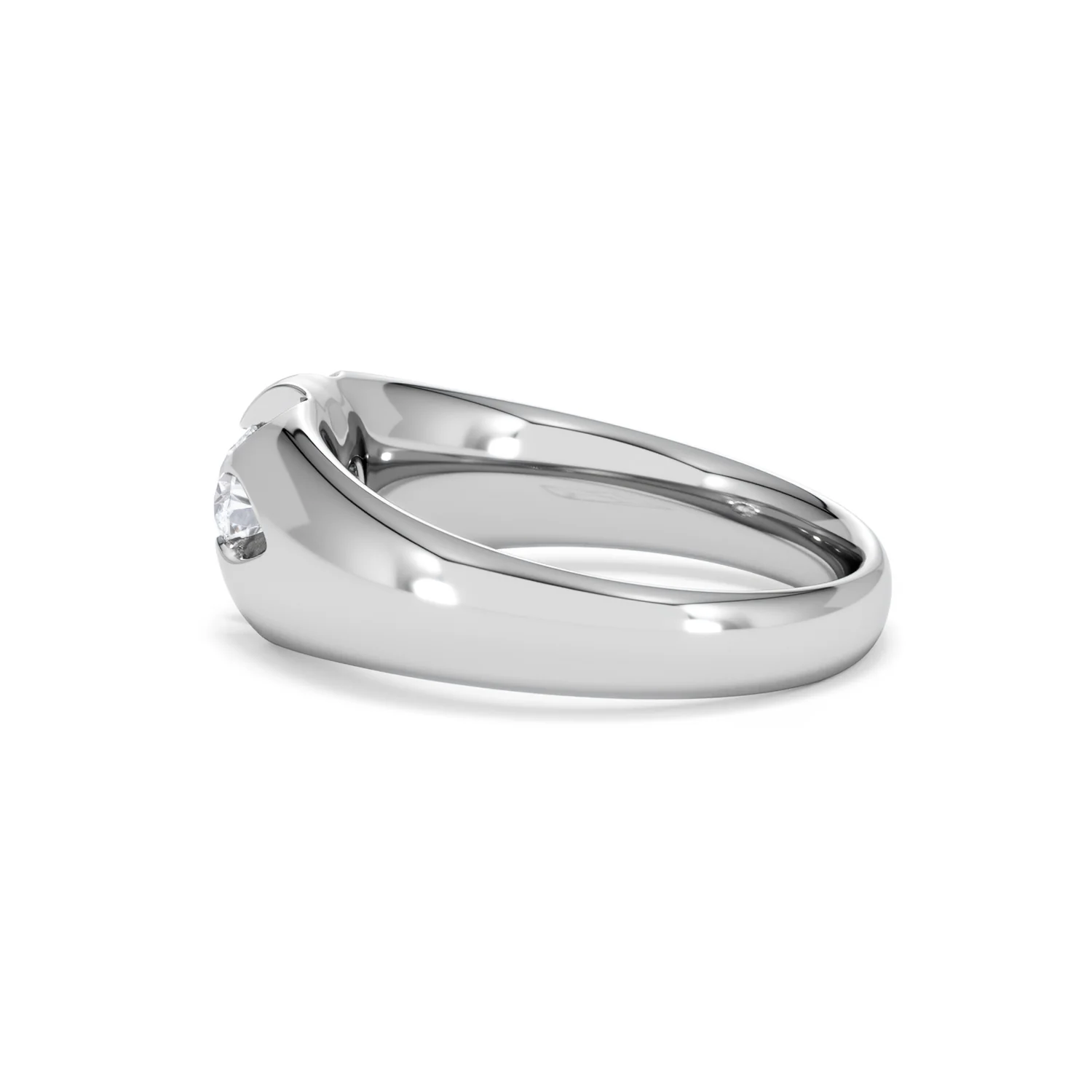 Men's Lab Diamond Signet Ring 0.50ct Round Cut in 925 Silver - Image 65