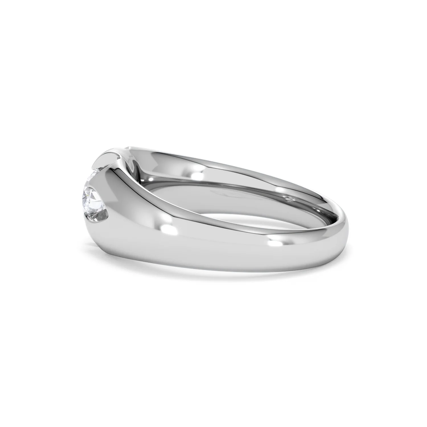 Men's Lab Diamond Signet Ring 0.50ct Round Cut in 925 Silver - Image 66