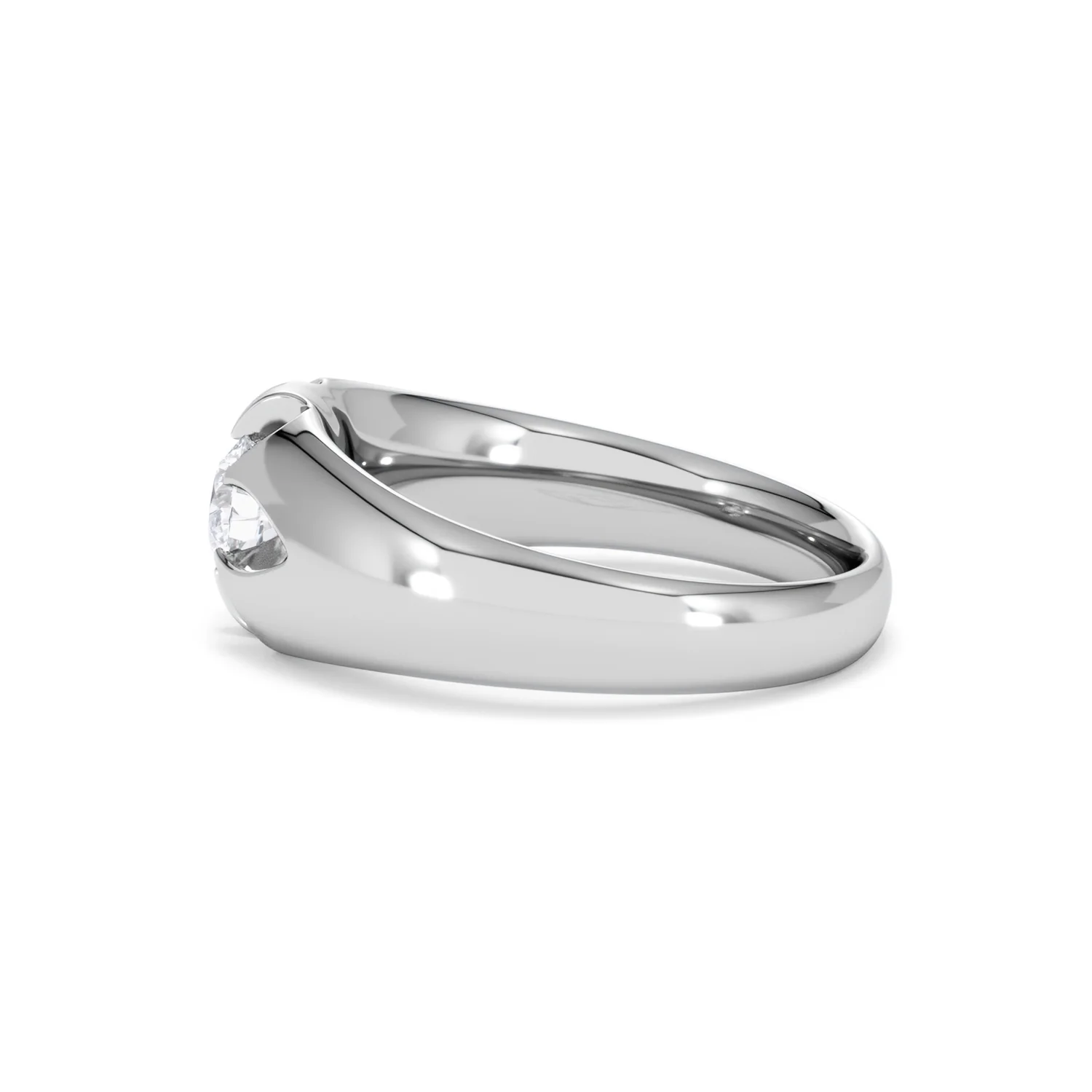 Men's Lab Diamond Signet Ring 0.50ct Round Cut in 925 Silver - Image 67
