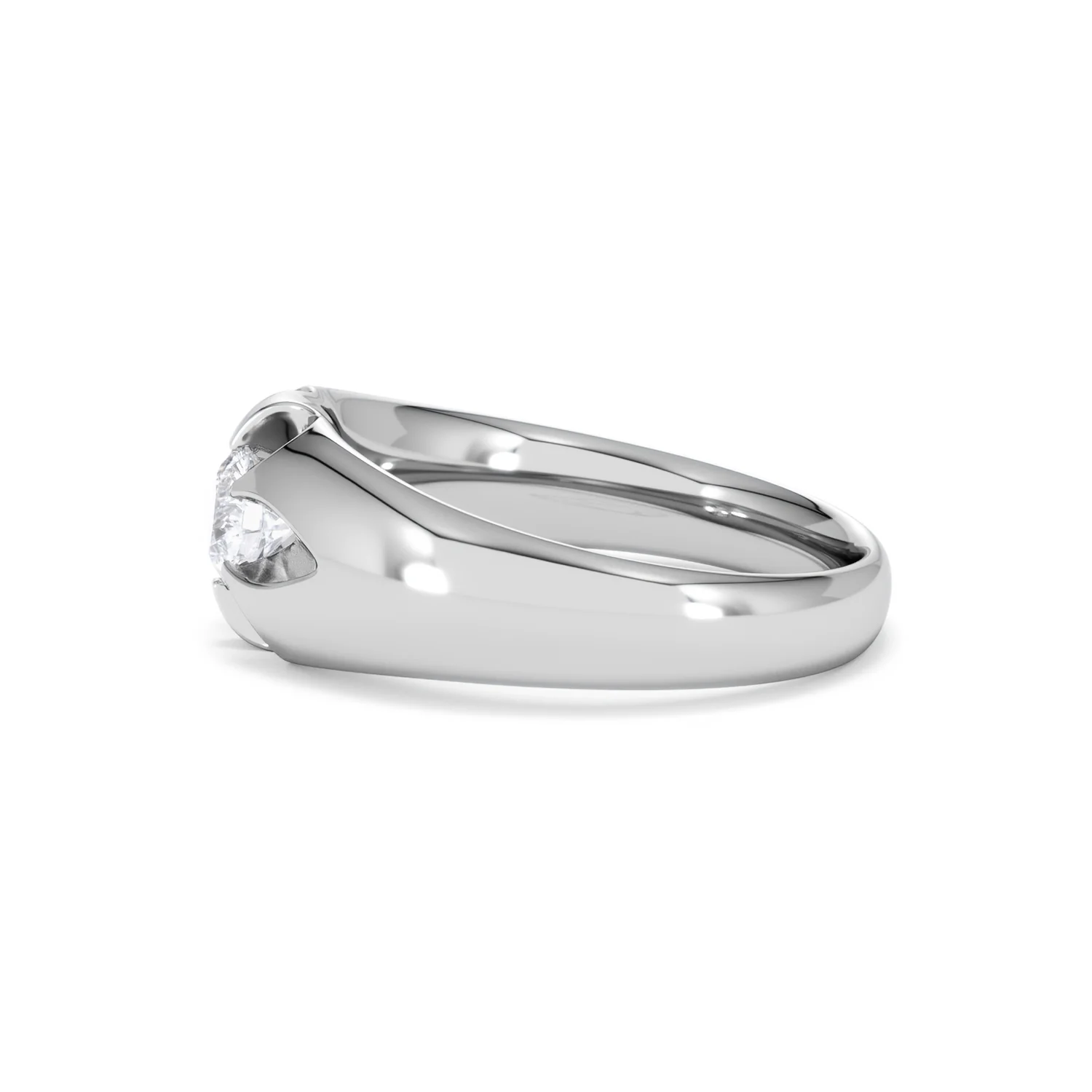 Men's Lab Diamond Signet Ring 0.50ct Round Cut in 925 Silver - Image 69