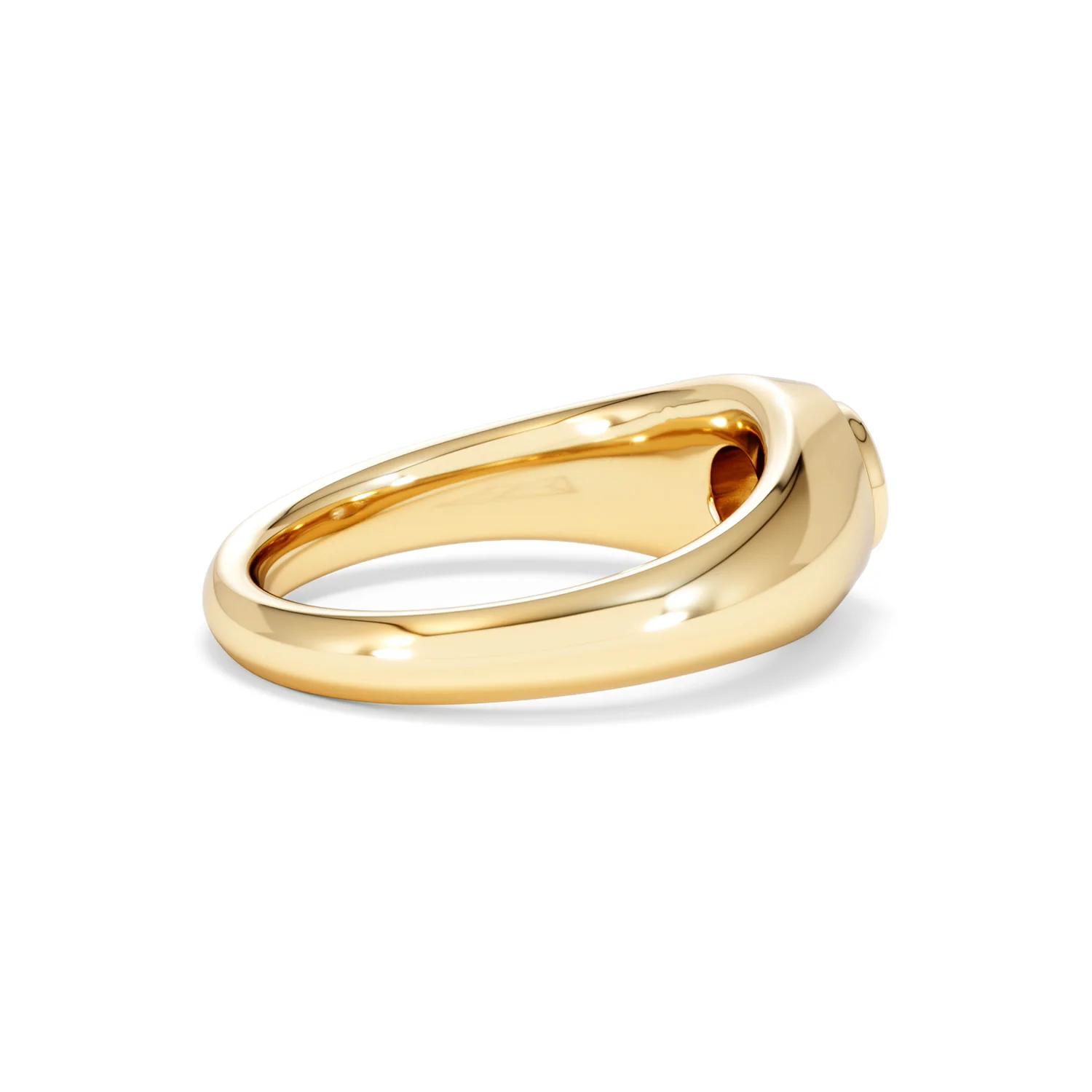Axis Men's 0.50ct Round Cut Lab Diamond Signet Ring in 18K Gold Vermeil - Image 34
