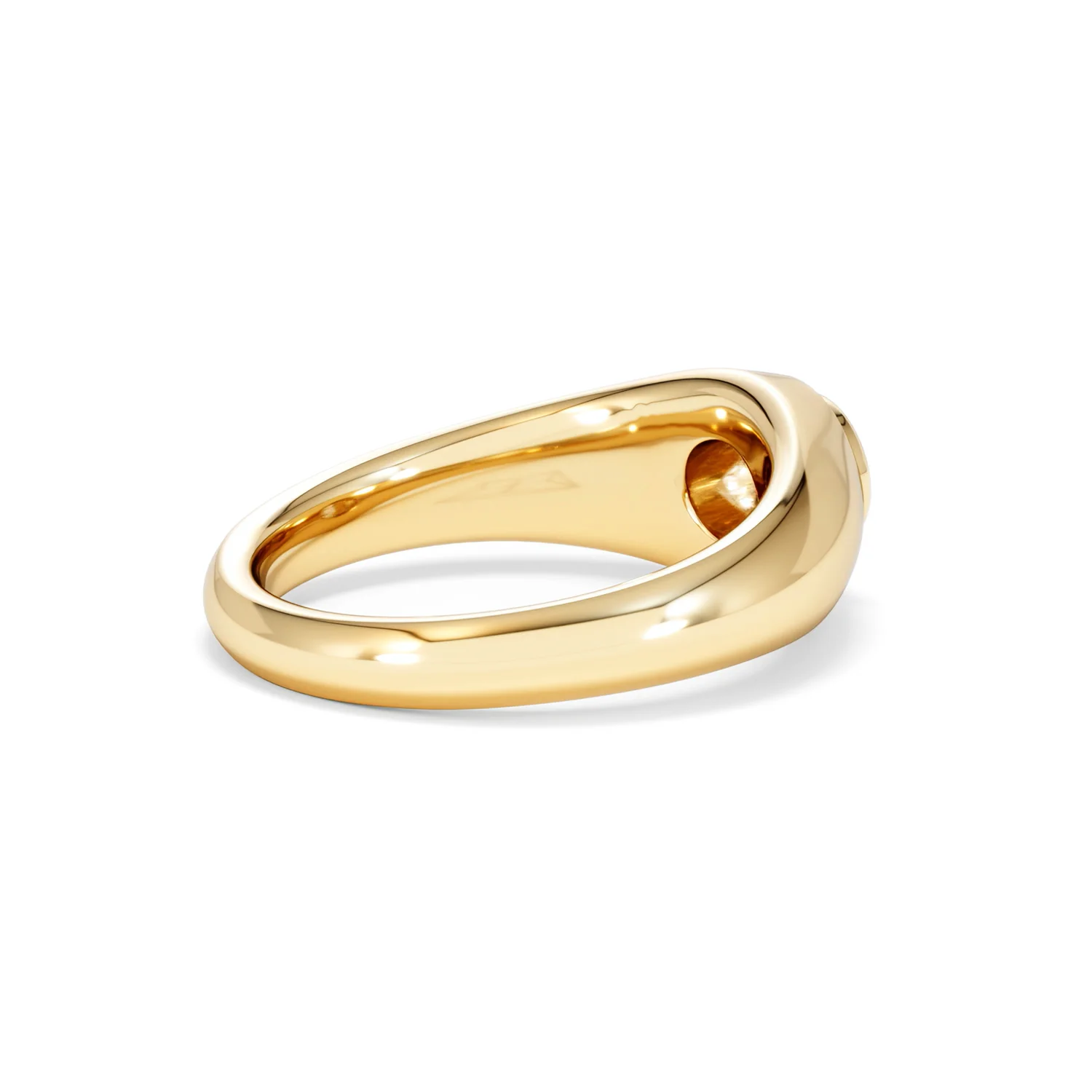 Axis Men's 0.50ct Round Cut Lab Diamond Signet Ring in 18K Gold Vermeil - Image 36