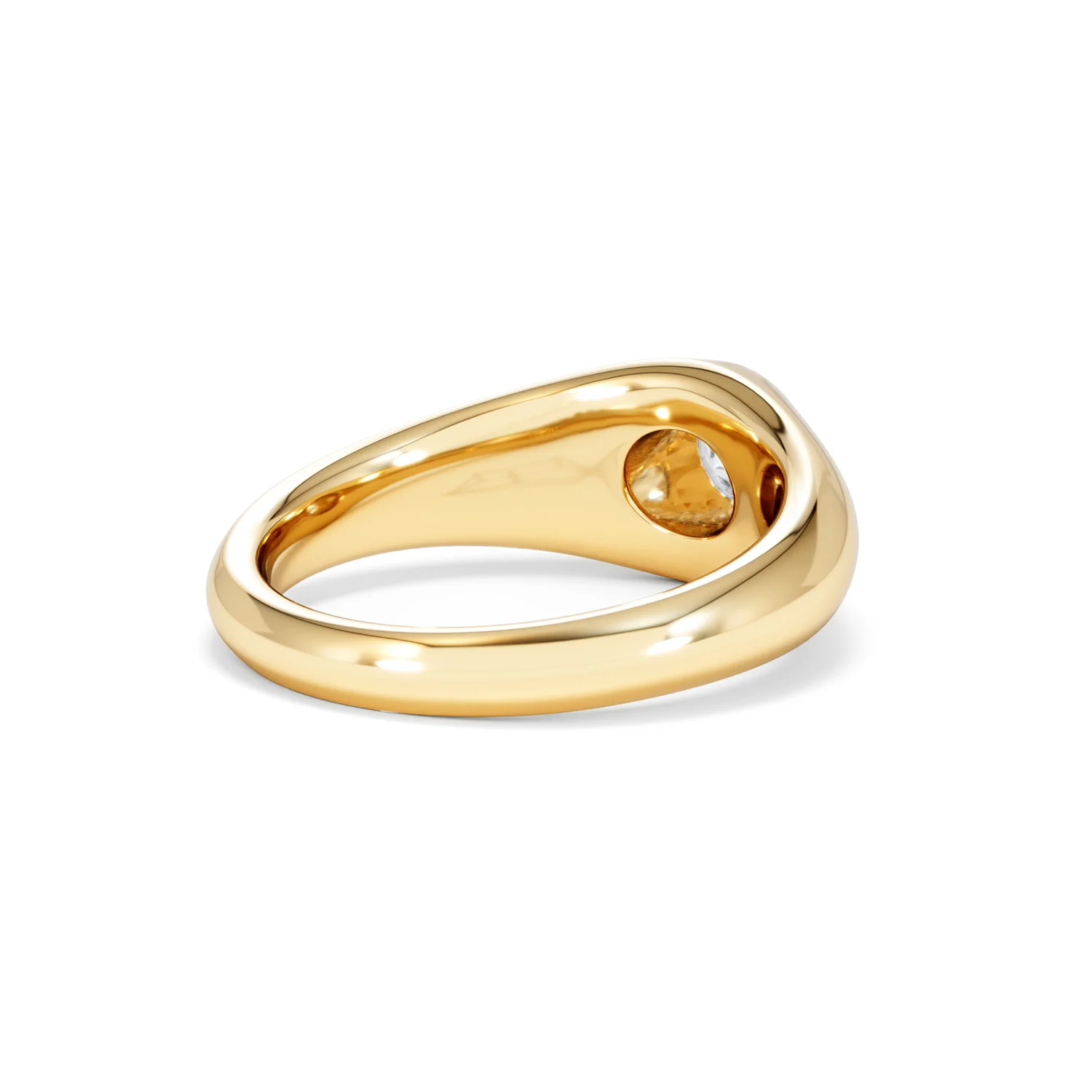 Axis Men's 0.50ct Round Cut Lab Diamond Signet Ring in 18K Gold Vermeil - Image 40