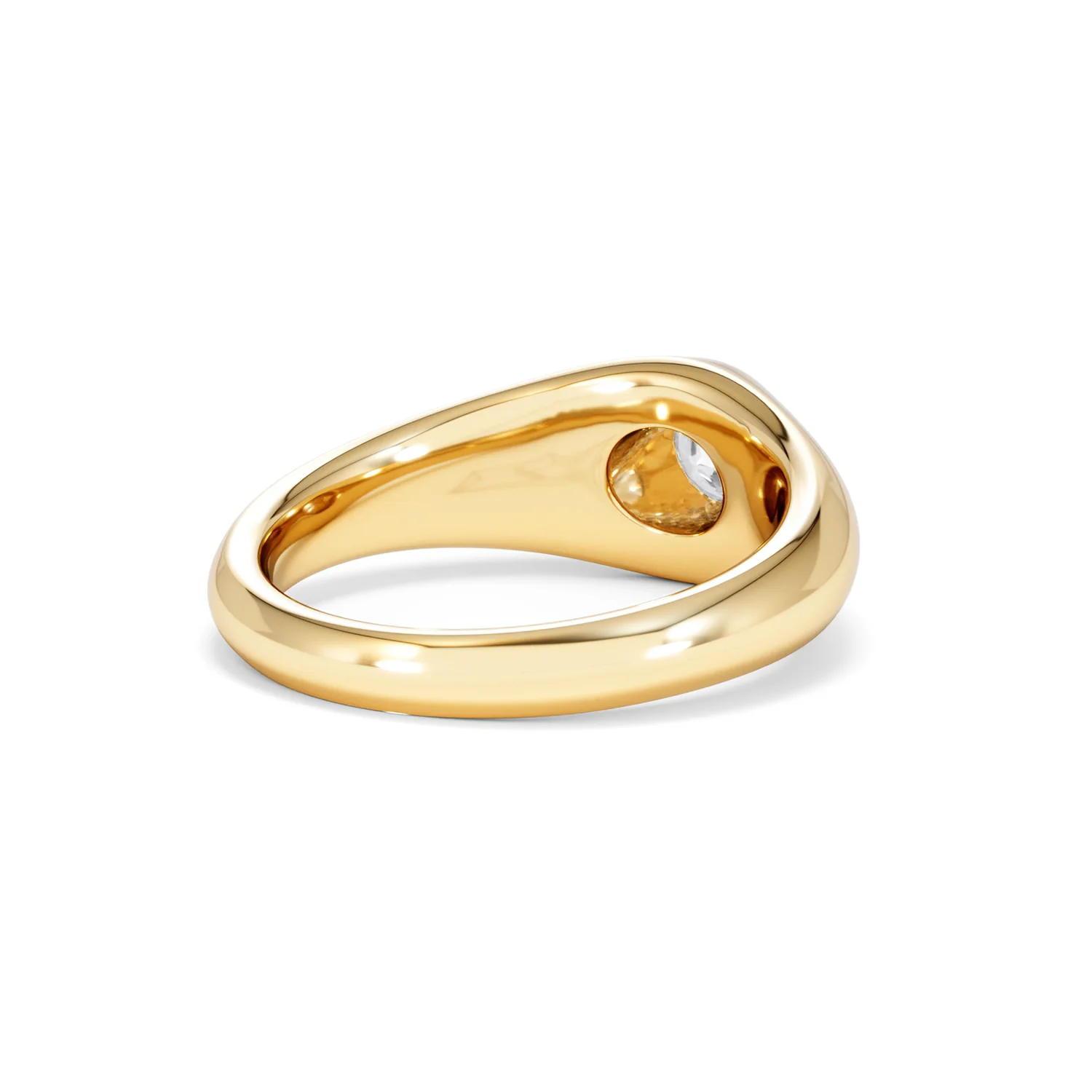 Axis Men's 0.50ct Round Cut Lab Diamond Signet Ring in 18K Gold Vermeil - Image 41