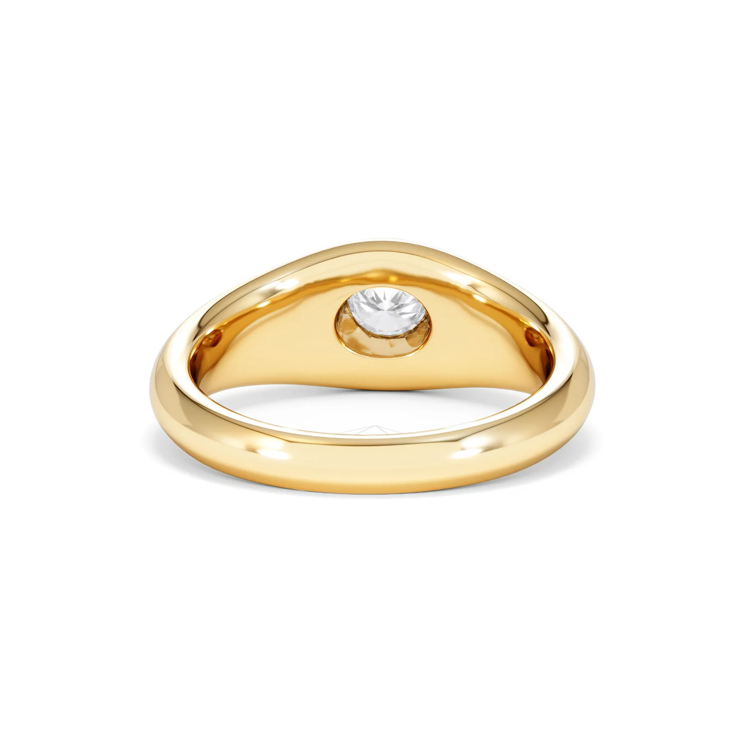 Axis Men's 0.50ct Round Cut Lab Diamond Signet Ring in 18K Gold Vermeil - Image 48