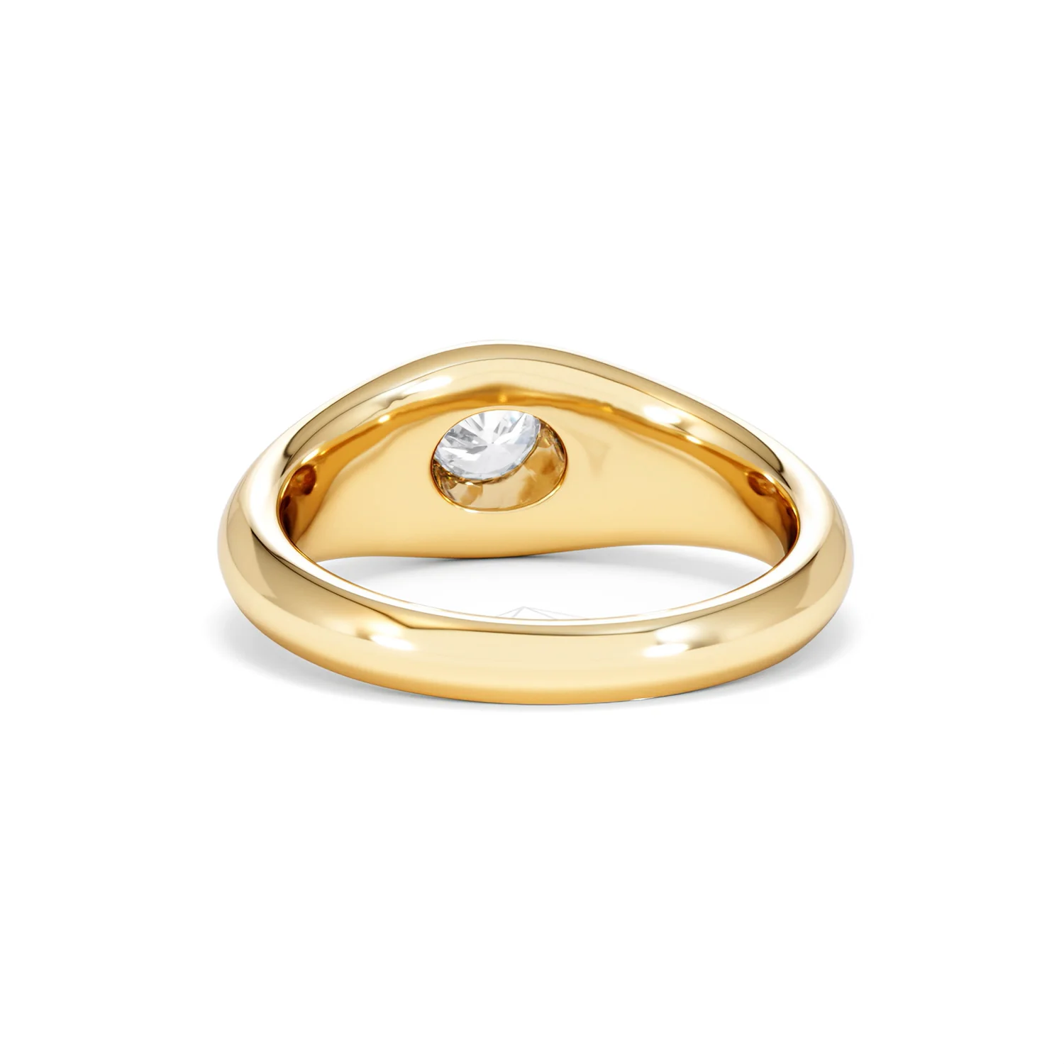 Axis Men's 0.50ct Round Cut Lab Diamond Signet Ring in 18K Gold Vermeil - Image 51