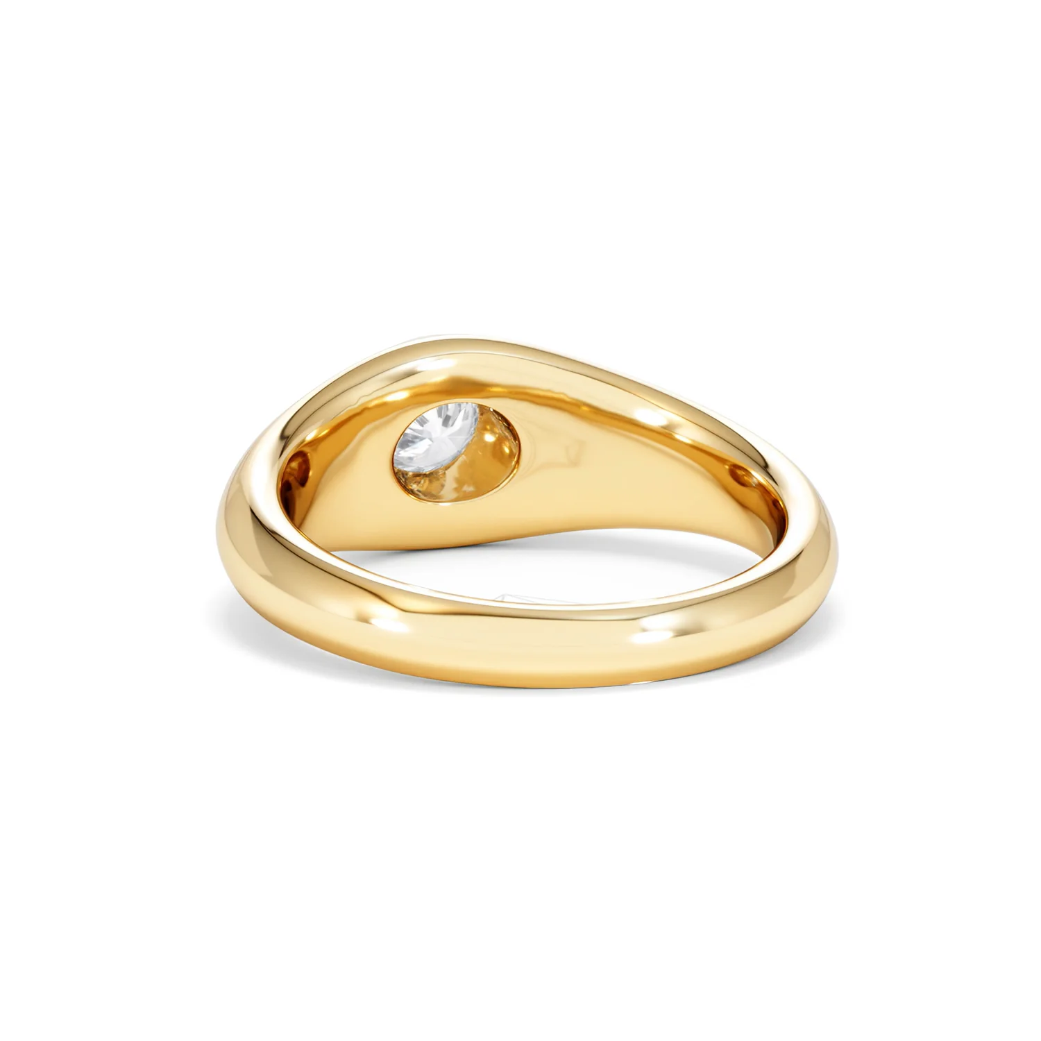 Axis Men's 0.50ct Round Cut Lab Diamond Signet Ring in 18K Gold Vermeil - Image 53