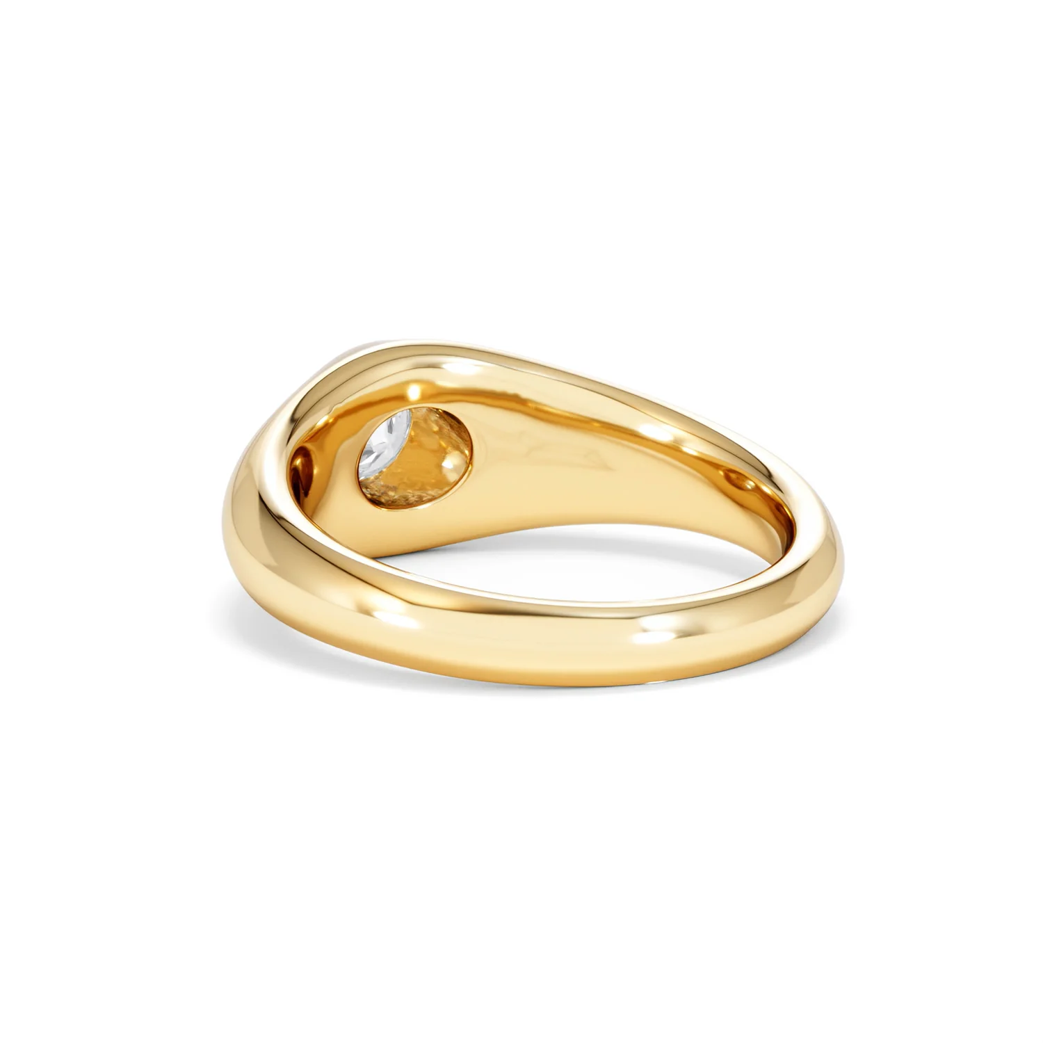 Axis Men's 0.50ct Round Cut Lab Diamond Signet Ring in 18K Gold Vermeil - Image 56