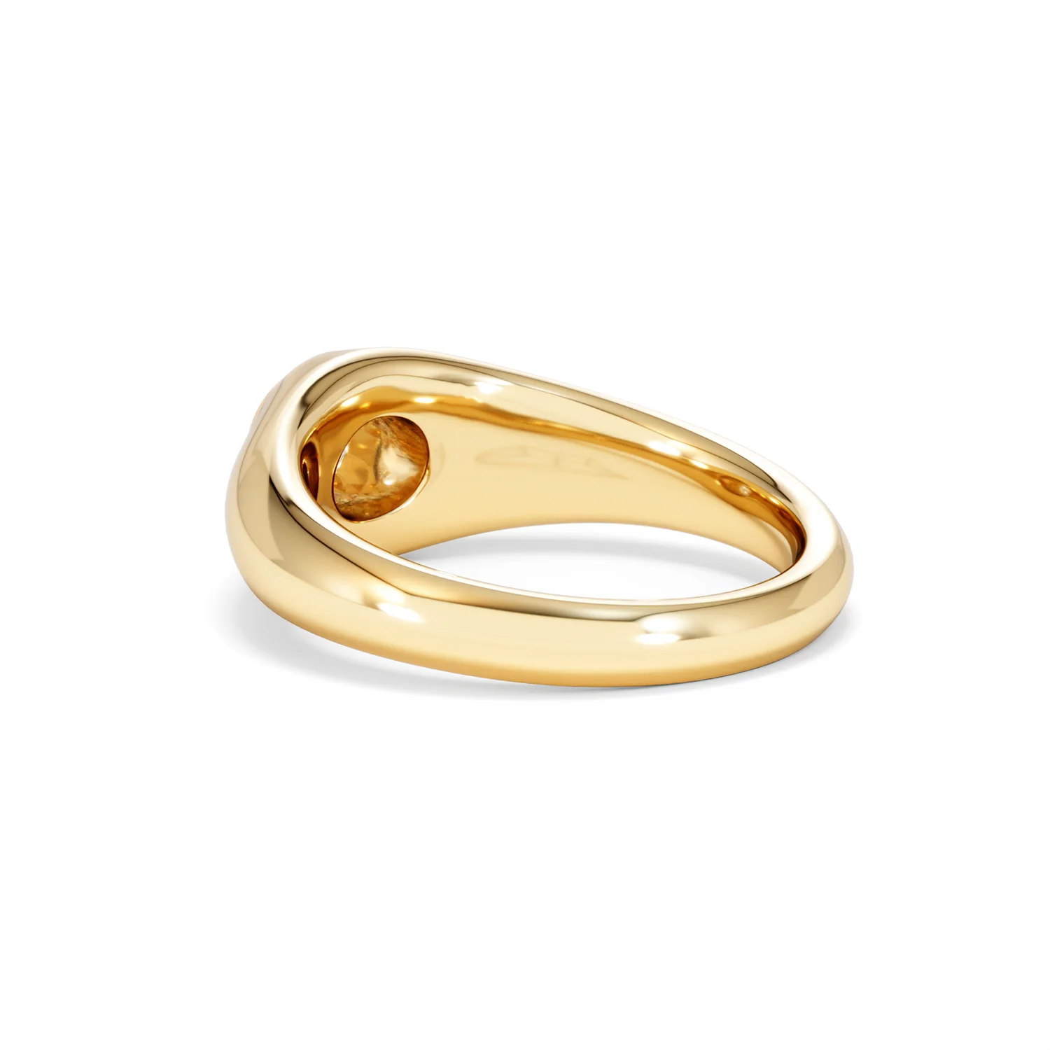 Axis Men's 0.50ct Round Cut Lab Diamond Signet Ring in 18K Gold Vermeil - Image 59