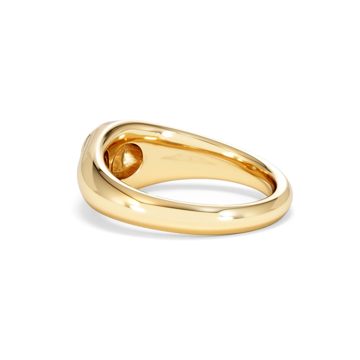Axis Men's 0.50ct Round Cut Lab Diamond Signet Ring in 18K Gold Vermeil - Image 60