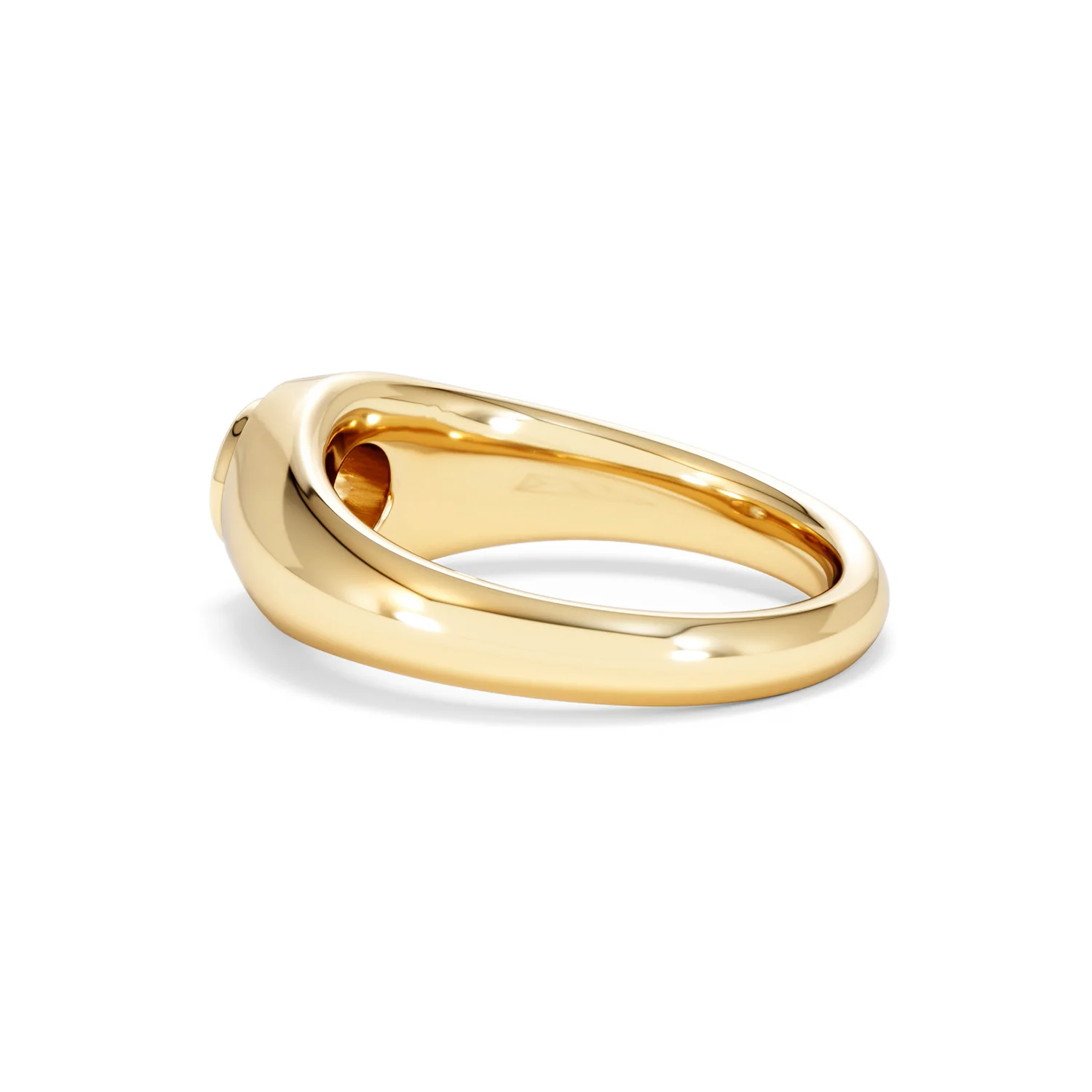 Axis Men's 0.50ct Round Cut Lab Diamond Signet Ring in 18K Gold Vermeil - Image 63