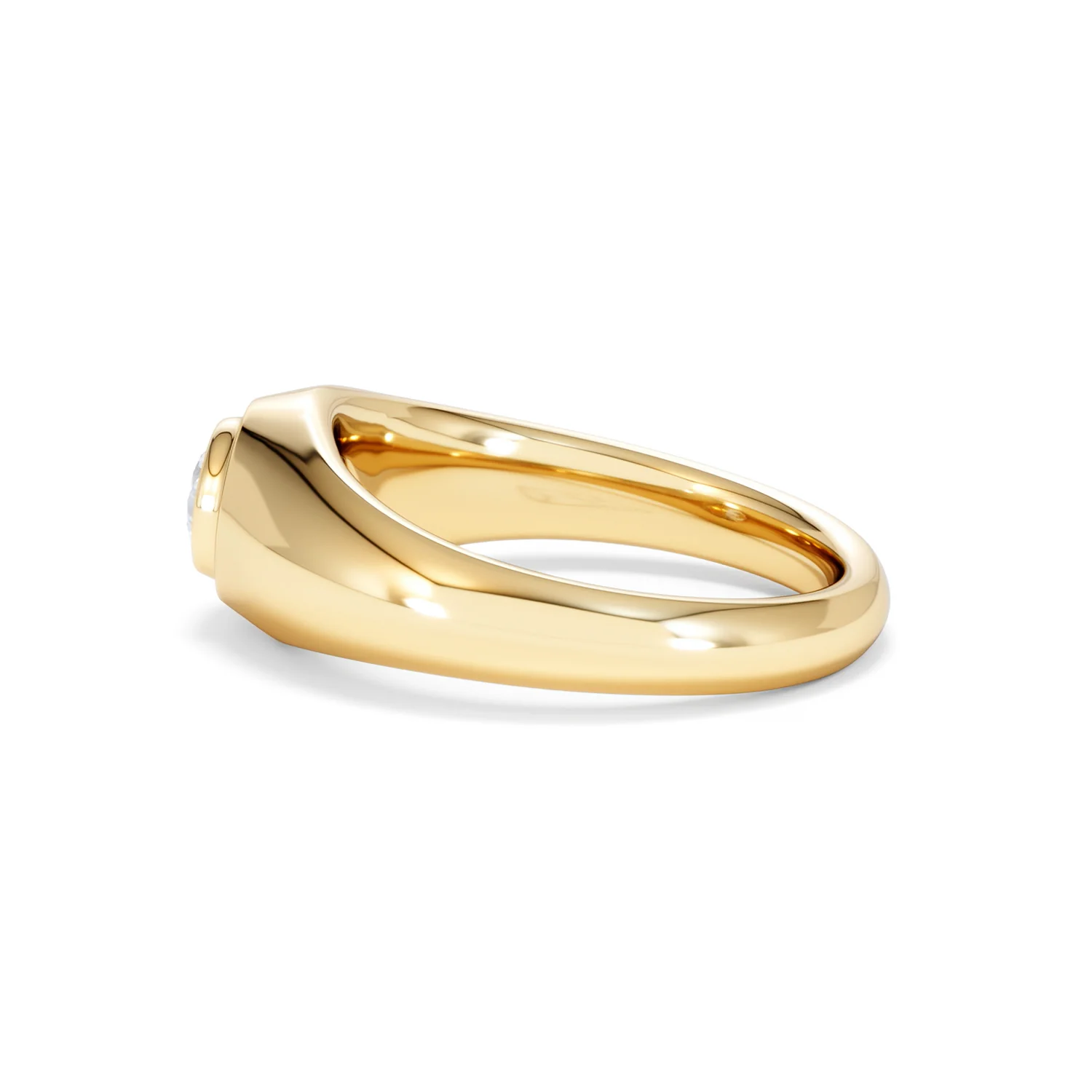 Axis Men's 0.50ct Round Cut Lab Diamond Signet Ring in 18K Gold Vermeil - Image 67