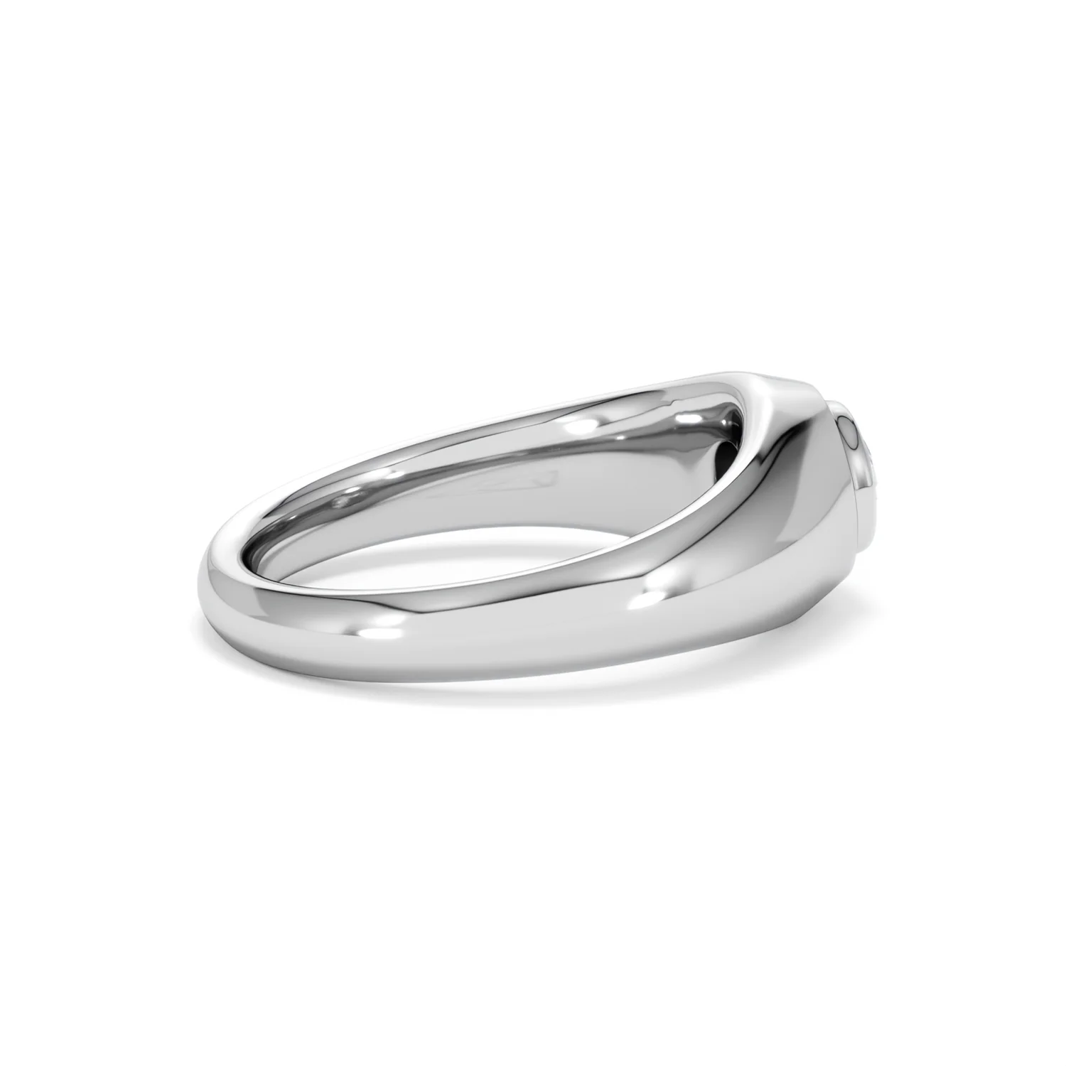 Axis Men's 0.50ct Round Cut Lab Diamond Signet Ring in Sterling Silver - Image 32