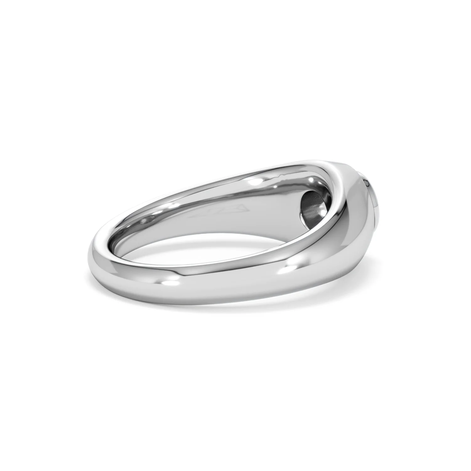 Axis Men's 0.50ct Round Cut Lab Diamond Signet Ring in Sterling Silver - Image 35
