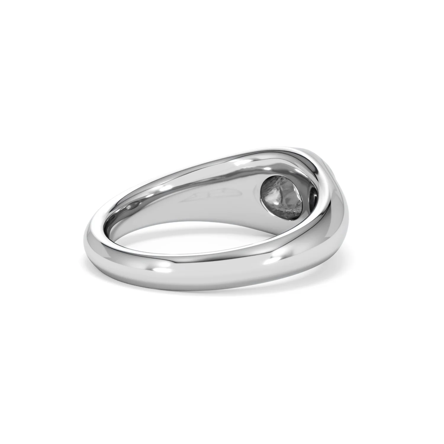 Axis Men's 0.50ct Round Cut Lab Diamond Signet Ring in Sterling Silver - Image 39