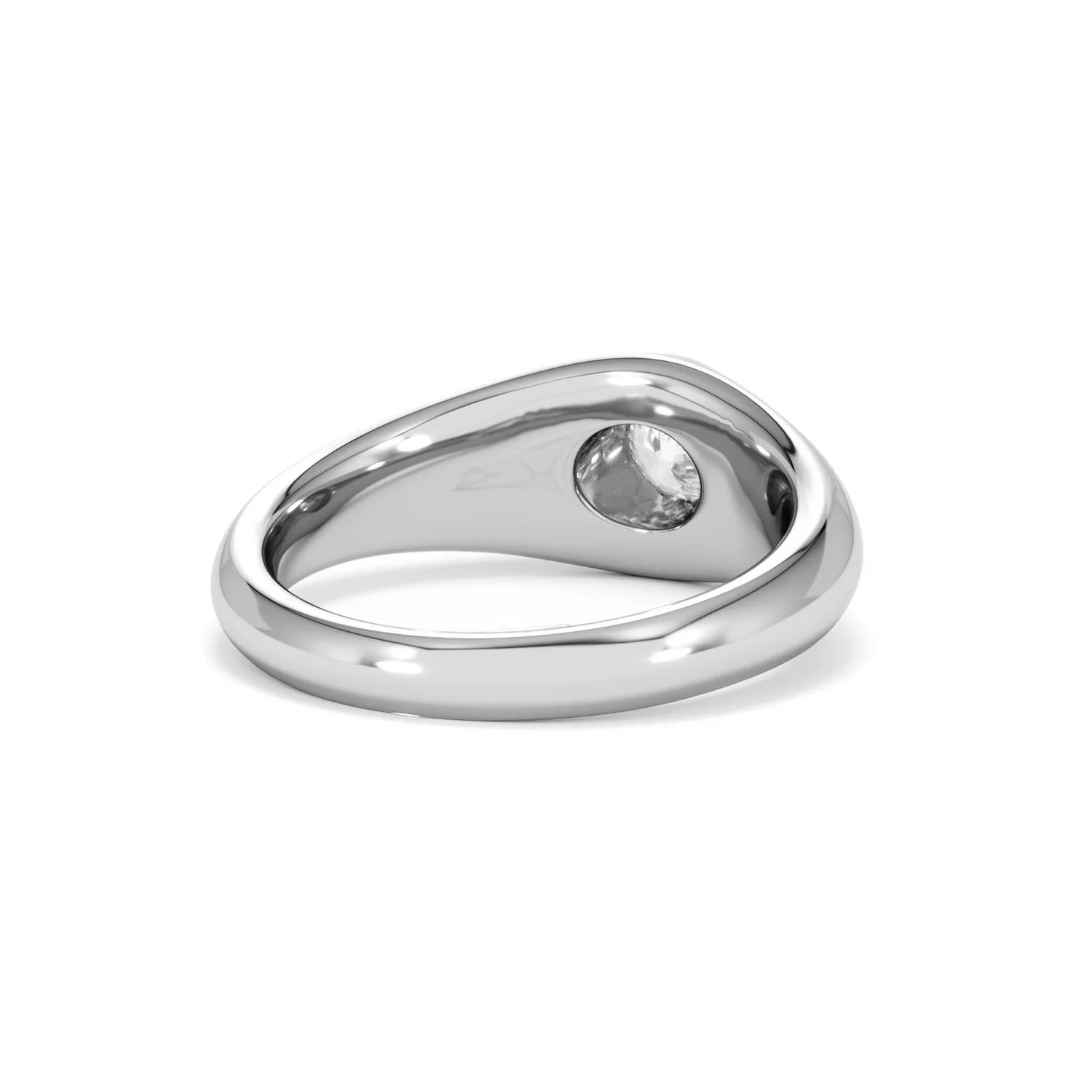 Axis Men's 0.50ct Round Cut Lab Diamond Signet Ring in Sterling Silver - Image 43
