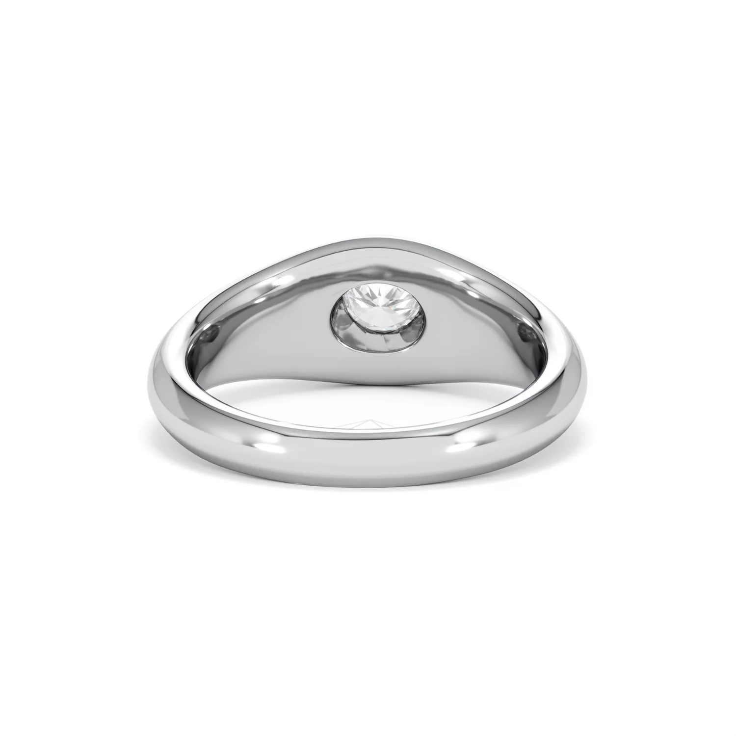 Axis Men's 0.50ct Round Cut Lab Diamond Signet Ring in Sterling Silver - Image 48